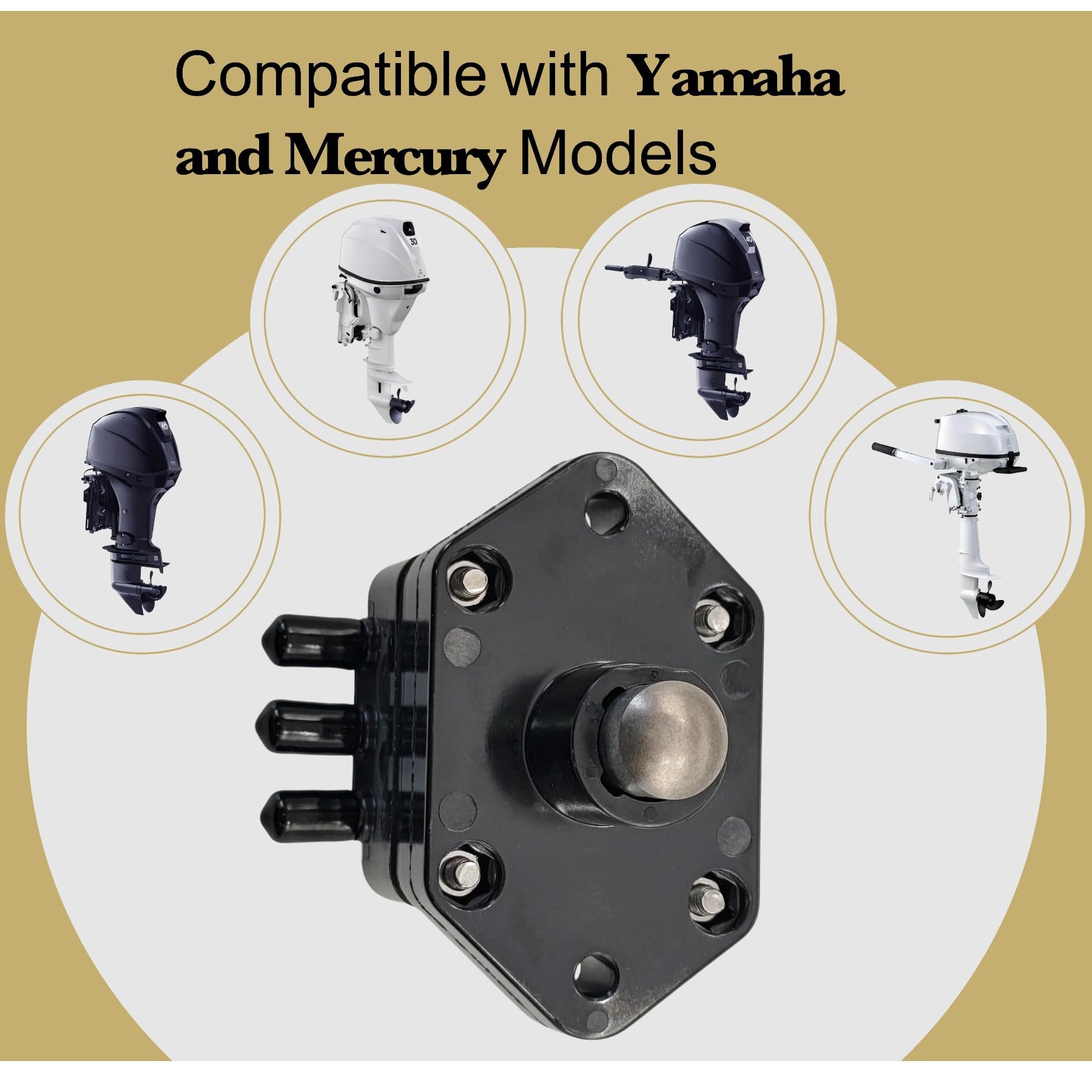 Jlm Marine 62Y2441004 Fuel Pump For Yamaha And Mercury 4 Stroke F 25 30 35 40 45 50 55 60 Hp Outboard Motor 62Y-24410-02 826398A