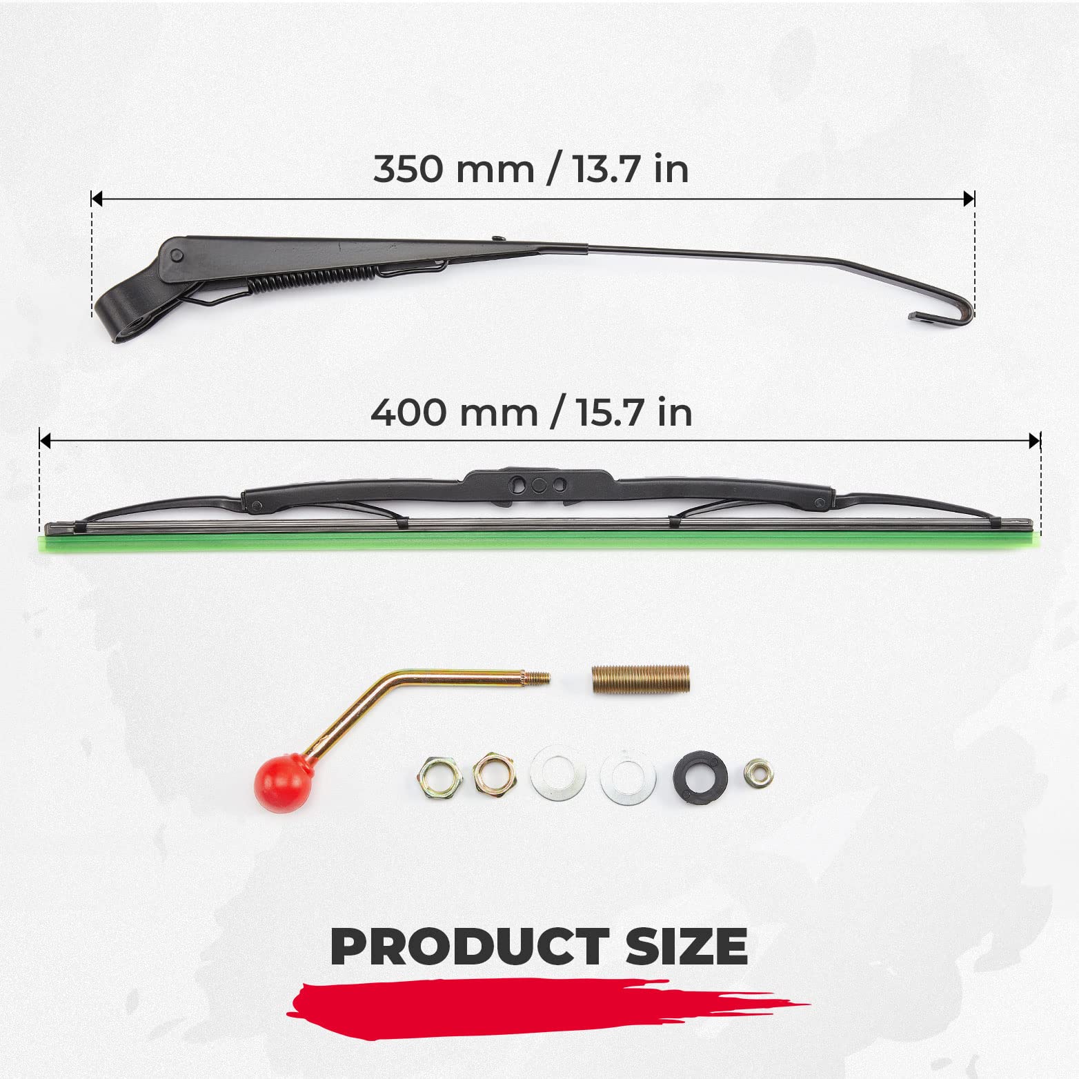 Kemimoto Utv Manual Hand Operated Windshield Wiper Assembly Compatible With Maverick X3 Commander Defender Pro Windshield Wiper