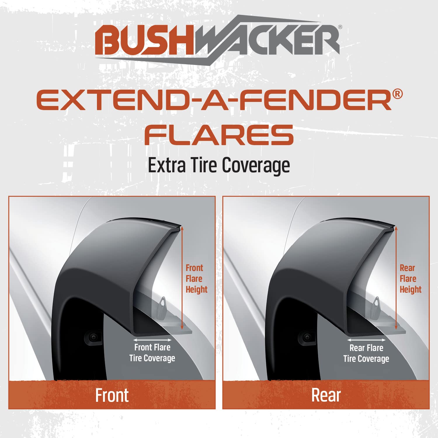 Bushwacker 22004-11 Ford Extend-A-Fender Flare - Rear Pair
