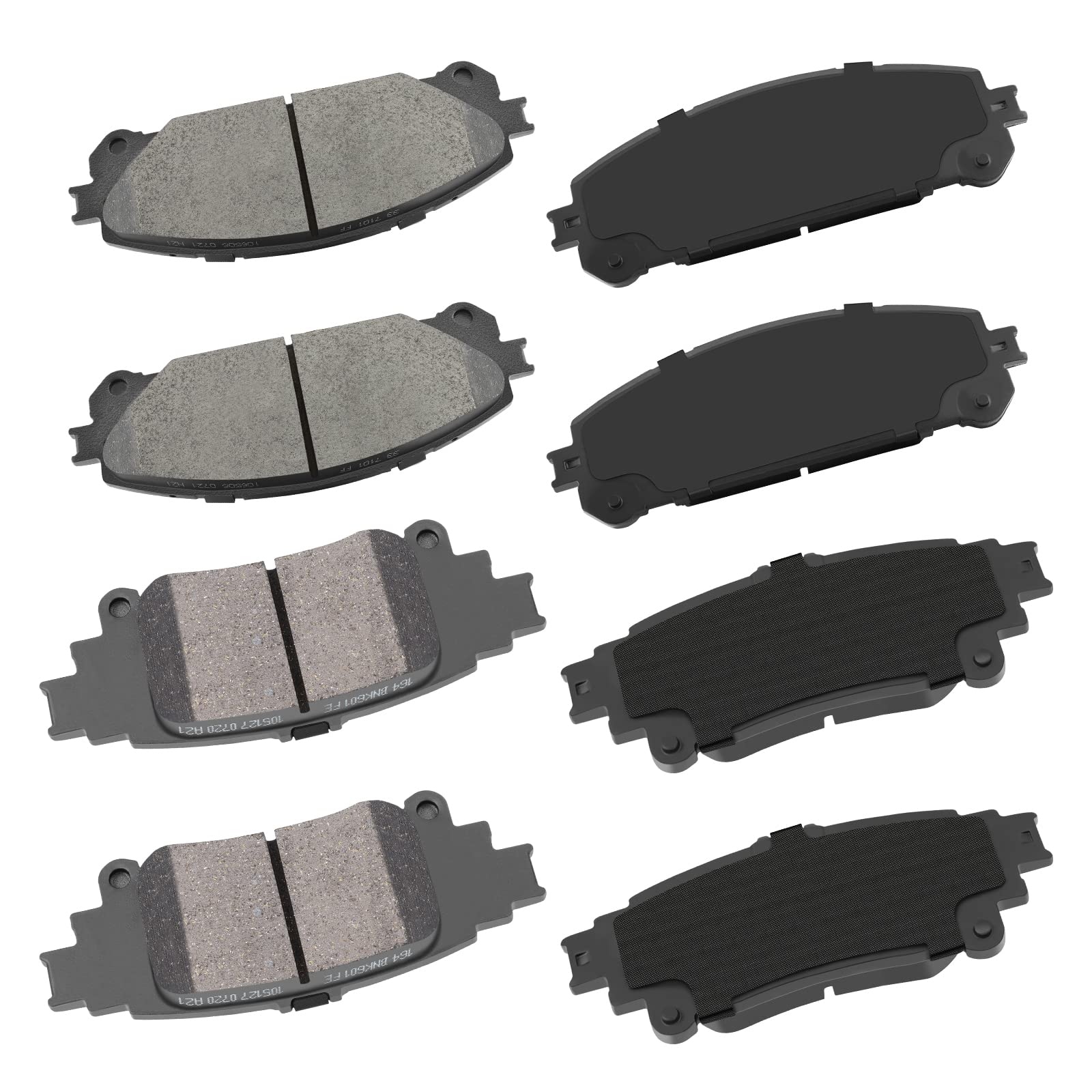 Cciyu D1324 D1391 Front & Rear Ceramic Brake Pads Kits 8Pcs Fit For 2010-2015 For Lexus Rx350, 2010-2015 For Lexus Rx450H, 2014-