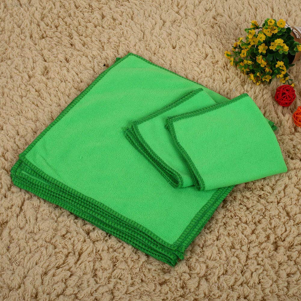 3NH C836 Green 10Pcs Universal Car Wash Cloth Cleaning 25x25cm Cleaning Towel
