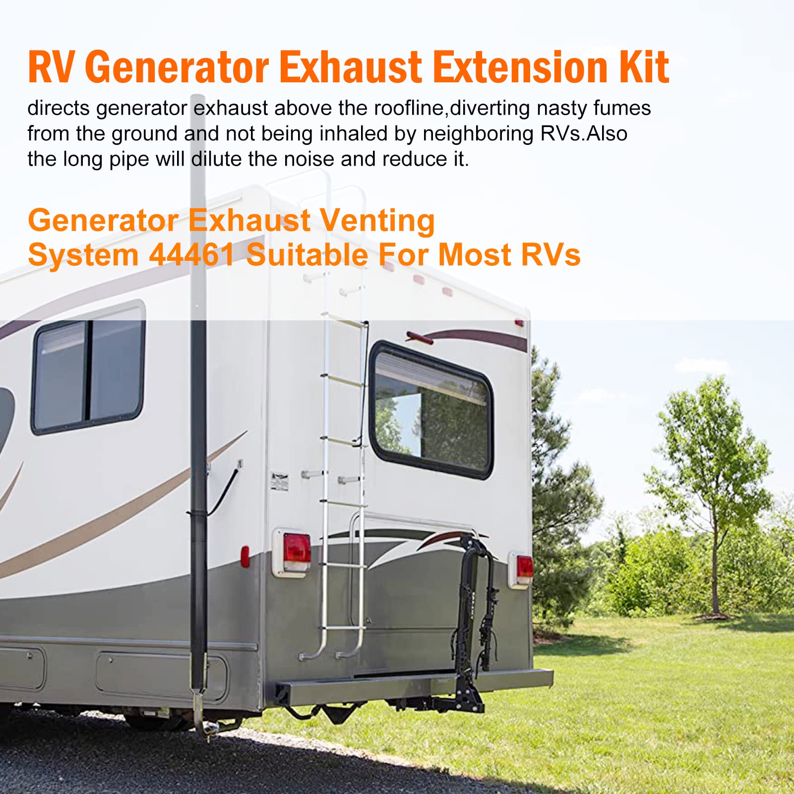 HRepair RV Generator Exhaust Extension Kit, Model 44461 - Efficient Venting System for RV Generators