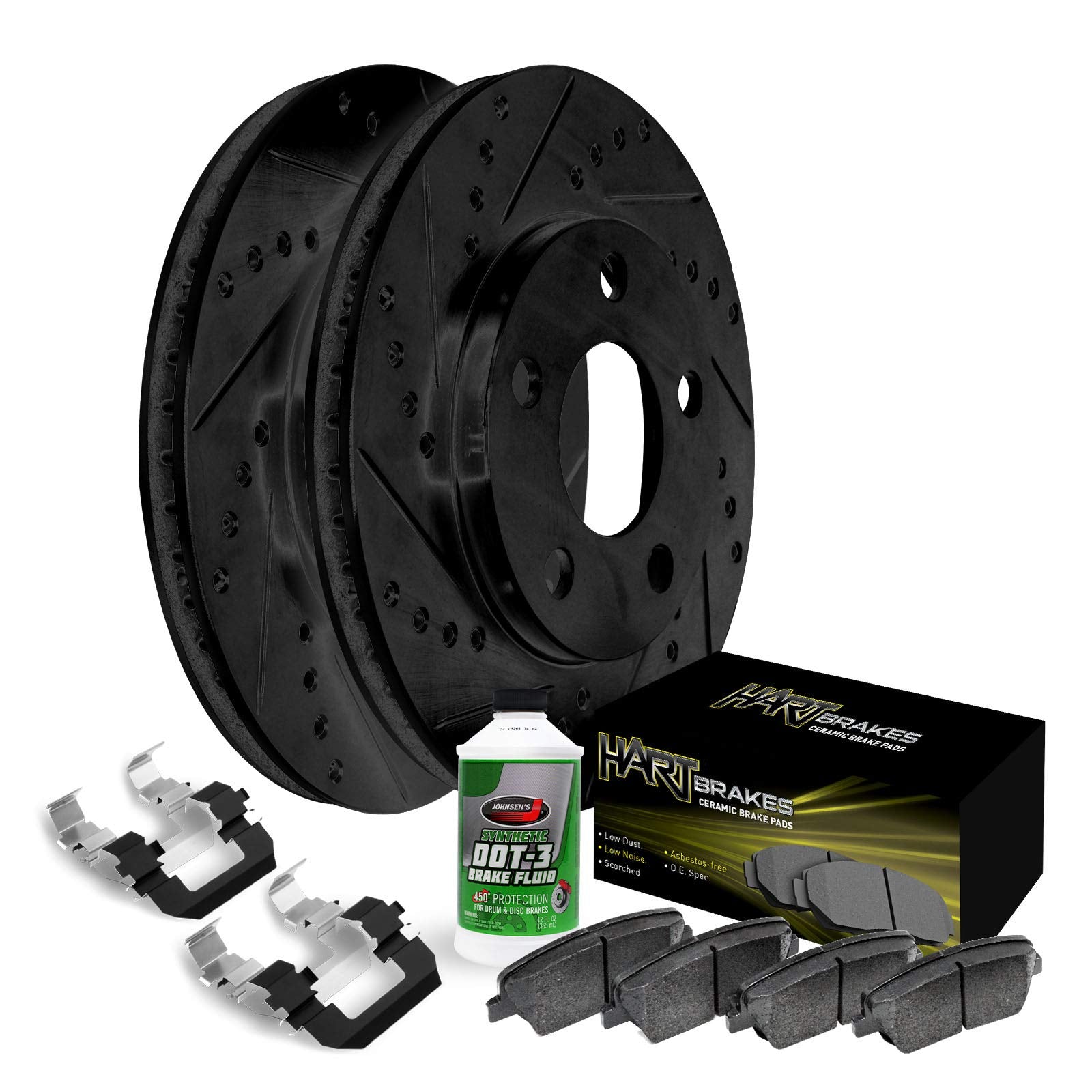 Hart Brakes Front Brakes And Rotors Kit |Front Brake Pads| Brake Rotors And Pads| Ceramic Brake Pads And Rotors - Bhcf.63076.02