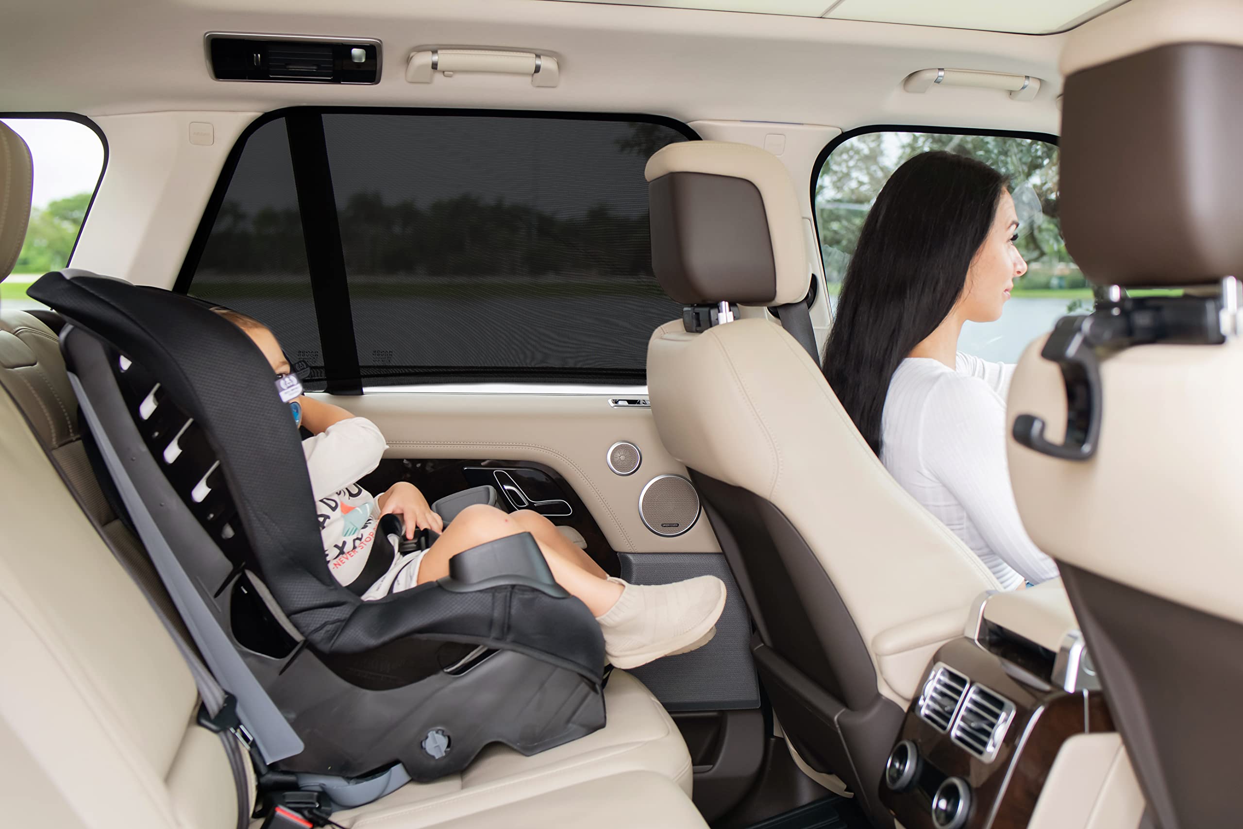Autopect Side Window Sunshade Sock Screen-Shade (Pack of 2) - Block Sun Rays to Keep Car Interior Cool and Comfortable - Elastic