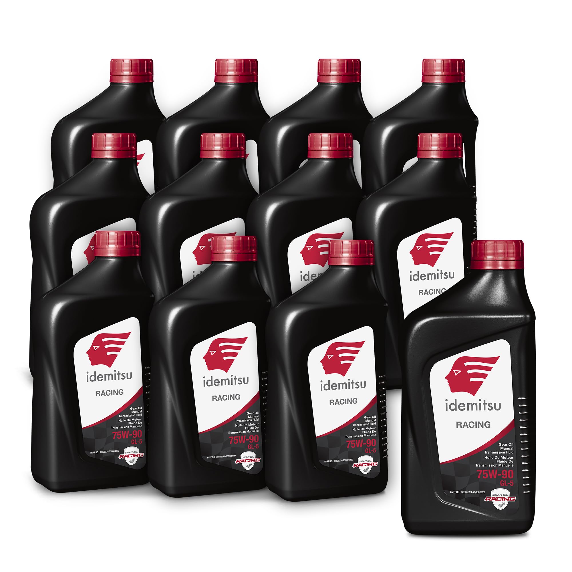 Idemitsu Full Synthetic Racing 75W-90 Gear Oil - 1 Quart, Case of 12 | High-Performance Gearbox Oil for Extreme Conditions