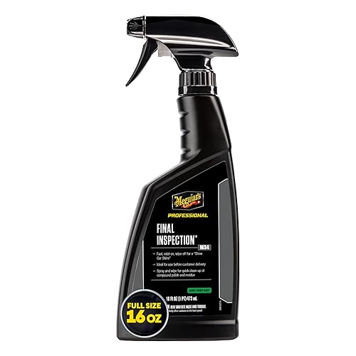 Meguiar'S Professional Final Inspection M3416 - Body Shop Detailer Spray For Removing Light Dust, Contaminants, Smudges, And Finger Prints, Car Detailer Spray Effective As A Clay Bar Lubricant, 16 Oz