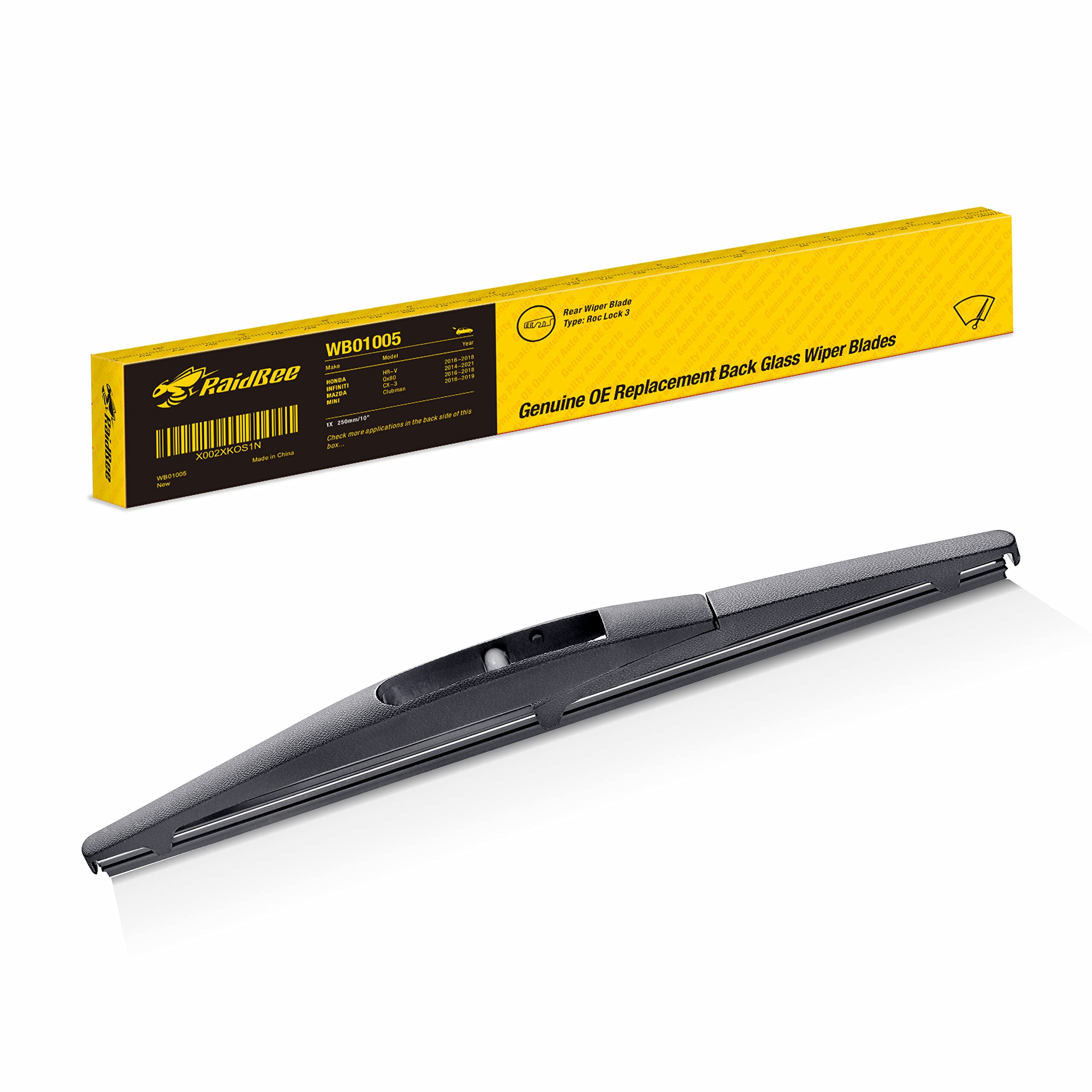 Raidbee Rear Wiper Blade, 10 Inch Rear Windshield Wiper Blades For Original Equipment Replacement, Compatible For Honda Hrv 2022