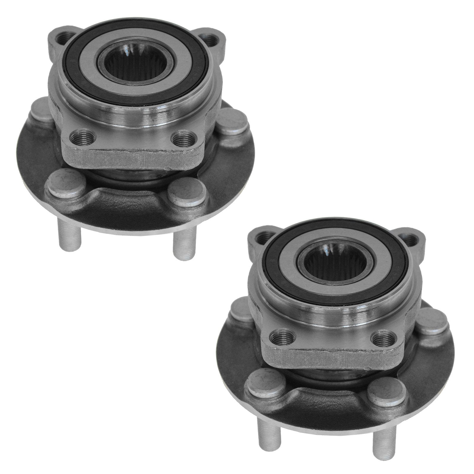 Trq Front Wheel Hub Bearings Assembly Set Compatible With 2009-2014 Subaru Forester 2012-2014 Impreza 2005-2014 Legacy Outback 2