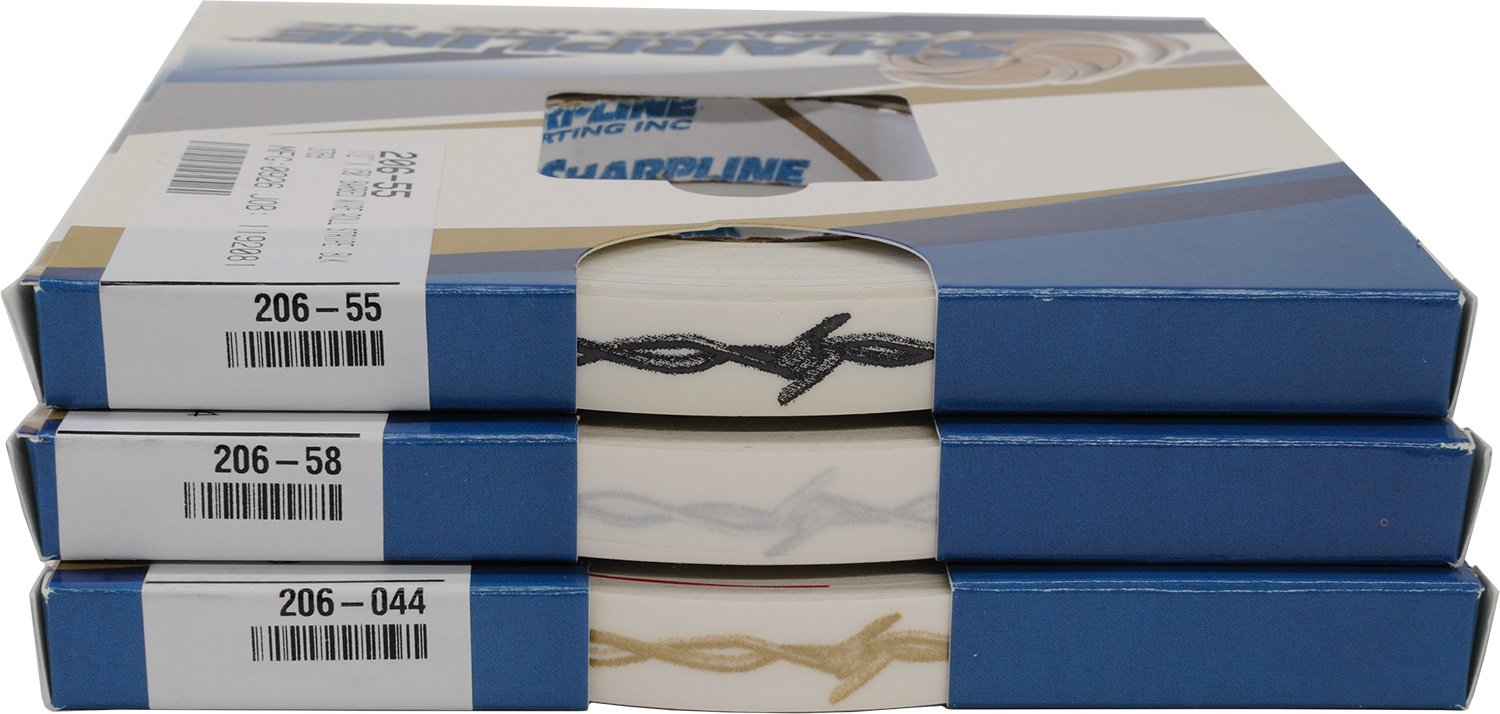 Sharpline 206 Barbed Wire Accent Stripe - Vinyl - 1/2" x 150' - Black on Clear