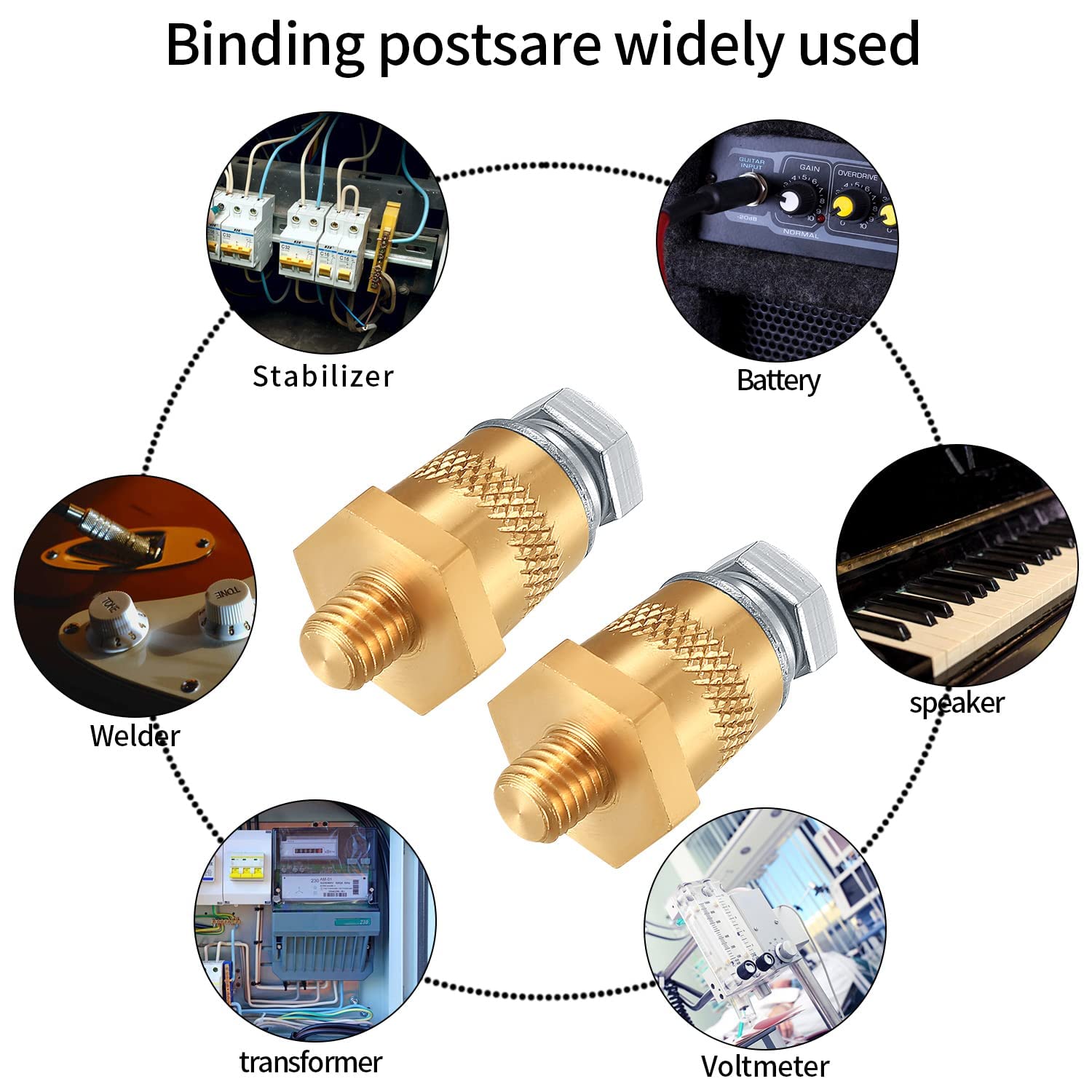 Siyurongg 2 Packs Battery Terminal Connectors Set, M8 Post Adapters, Model us-syr-002-060