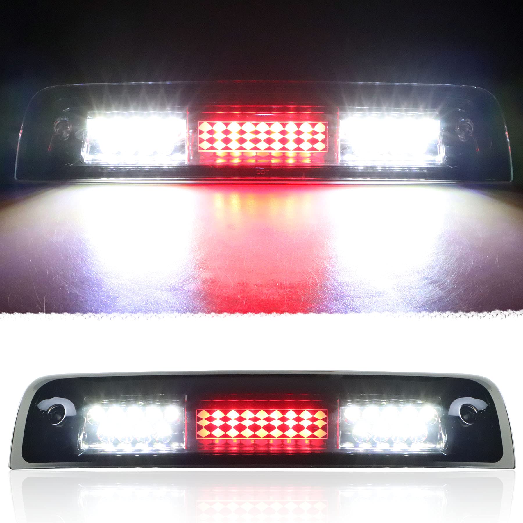 Tresound 3Rd Third Brake Light For 2009-2017 Dodge Ram 1500 2500 3500 Cargo Light Led High Mount Lamp (Smoked Lens)
