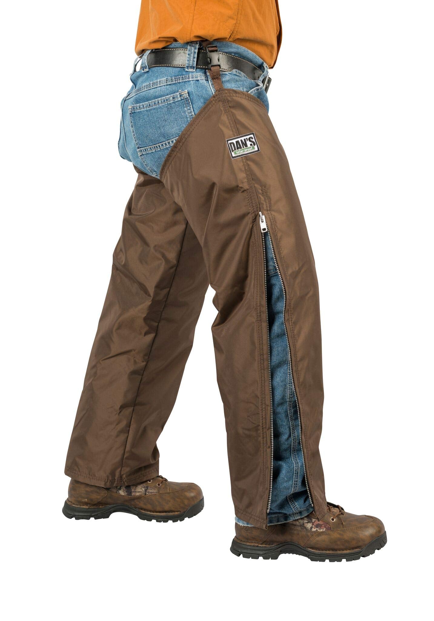 DAN'S Hunting Gear Briarproof Waterproof Chaps, Nylon, XL-30/28, Brown