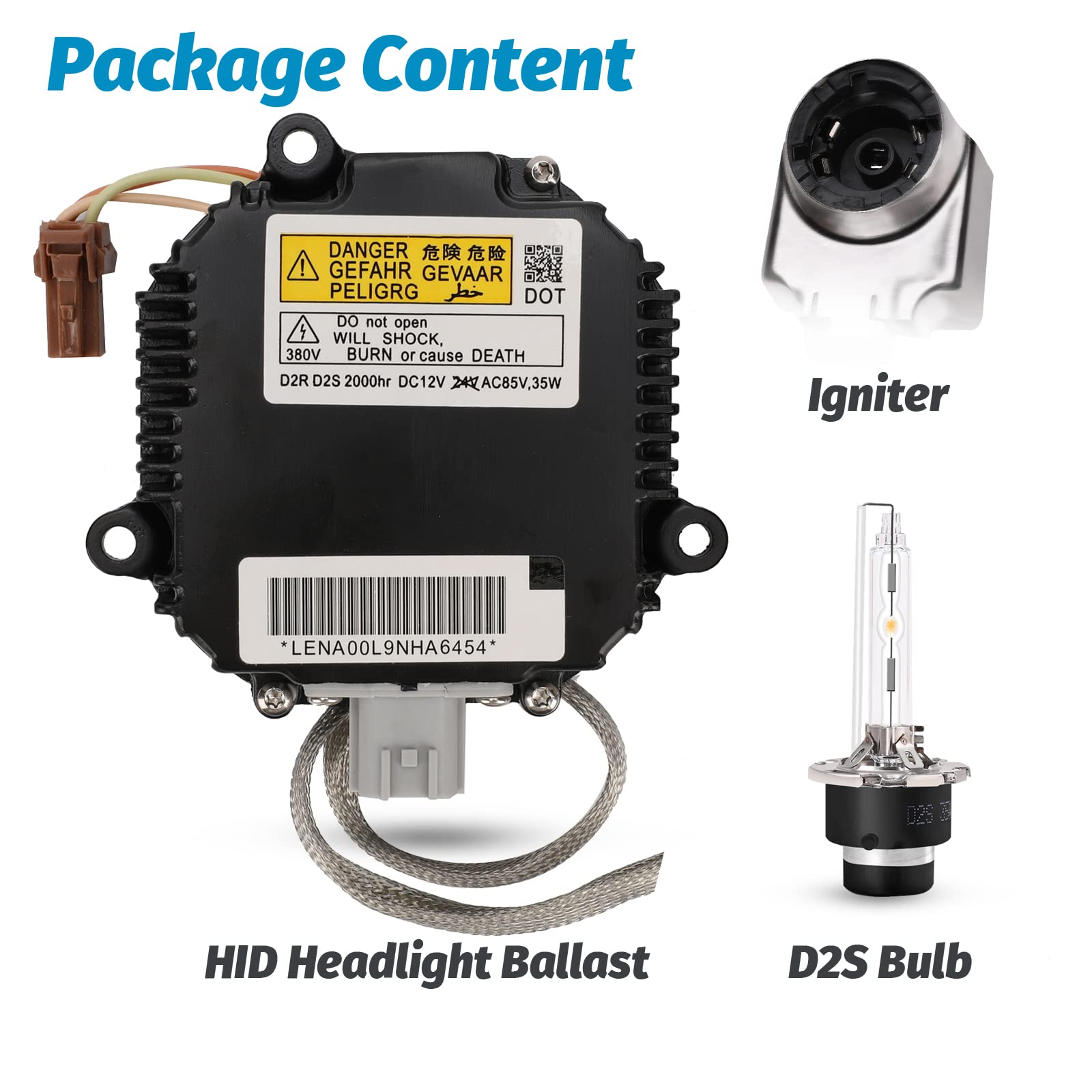 Yikesai Xenon HID Headlight Ballast & Igniter Control Unit - D2S Bulb, Compatible with Nissan Altima, 350Z, Maxima, G35, NZMNS