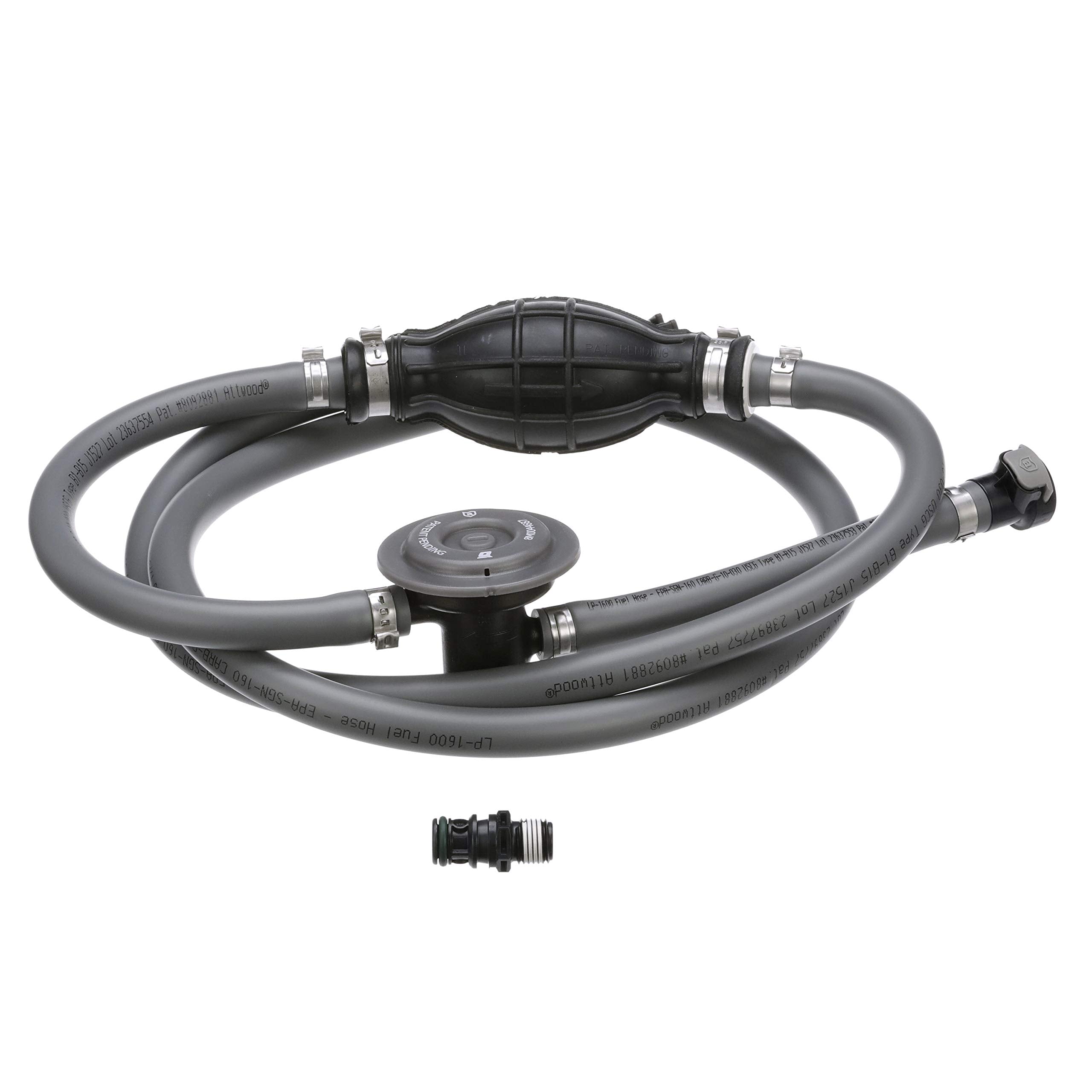 Attwood 93806Musd7 Mercury Fuel Line Kit, 6 Feet Long, 3/8-Inch Diameter, Multi-Layer Low-Permeation Primer Bulb