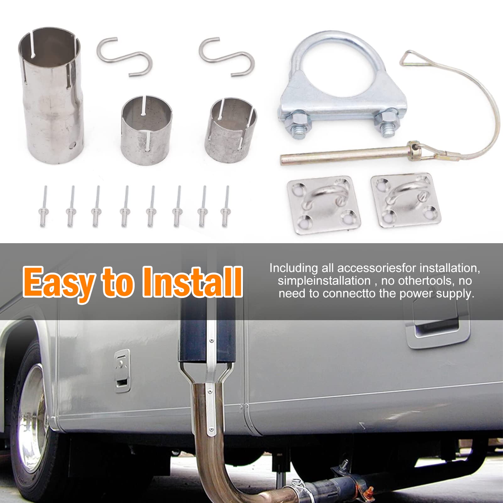 HRepair RV Generator Exhaust Extension Kit, Model 44461 - Efficient Venting System for RV Generators