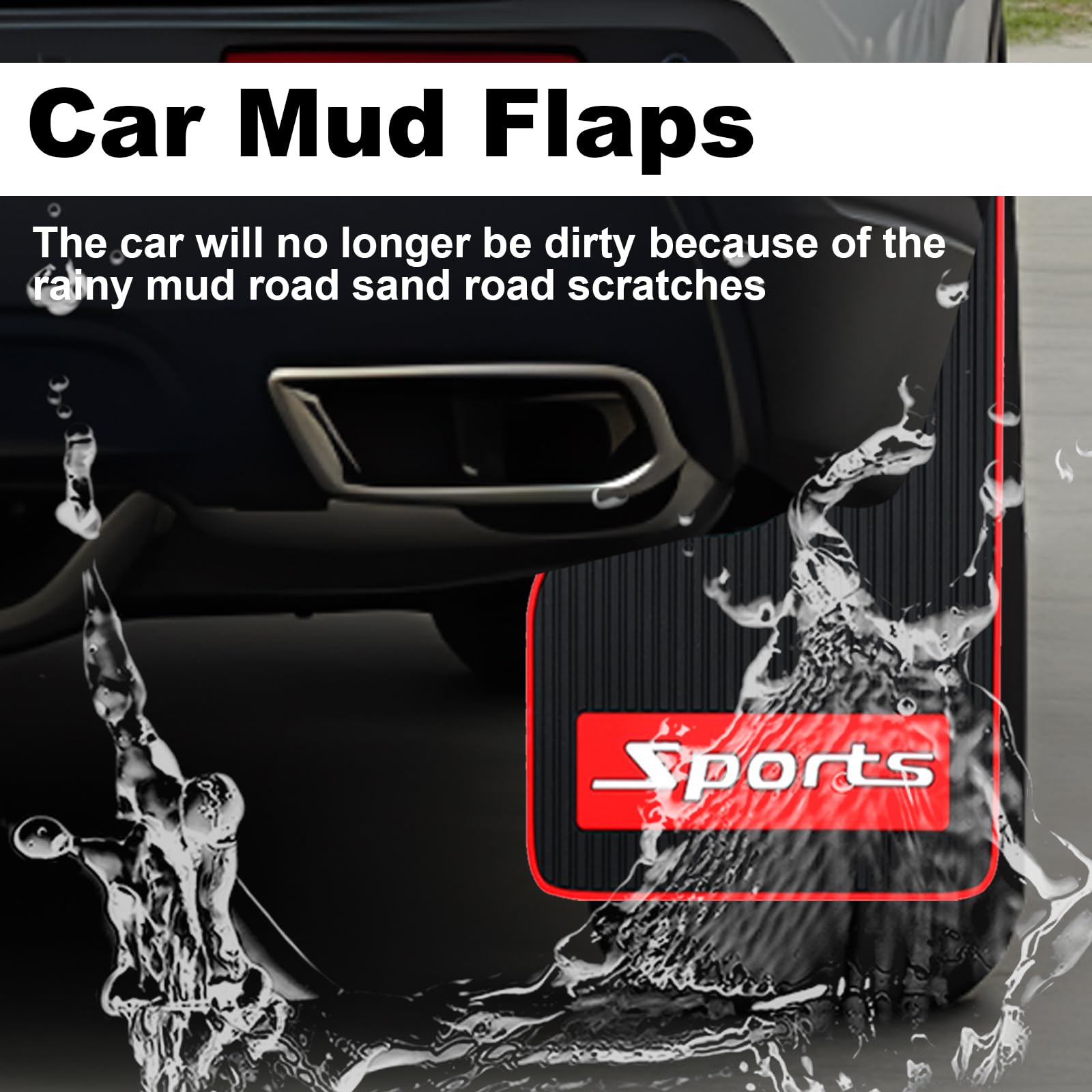 4 pcs Car Mud Flaps Universal Rubber Mudguard - Soft Material Automotive Fender - Splash Guards Rubber mud Guard Universal Picku