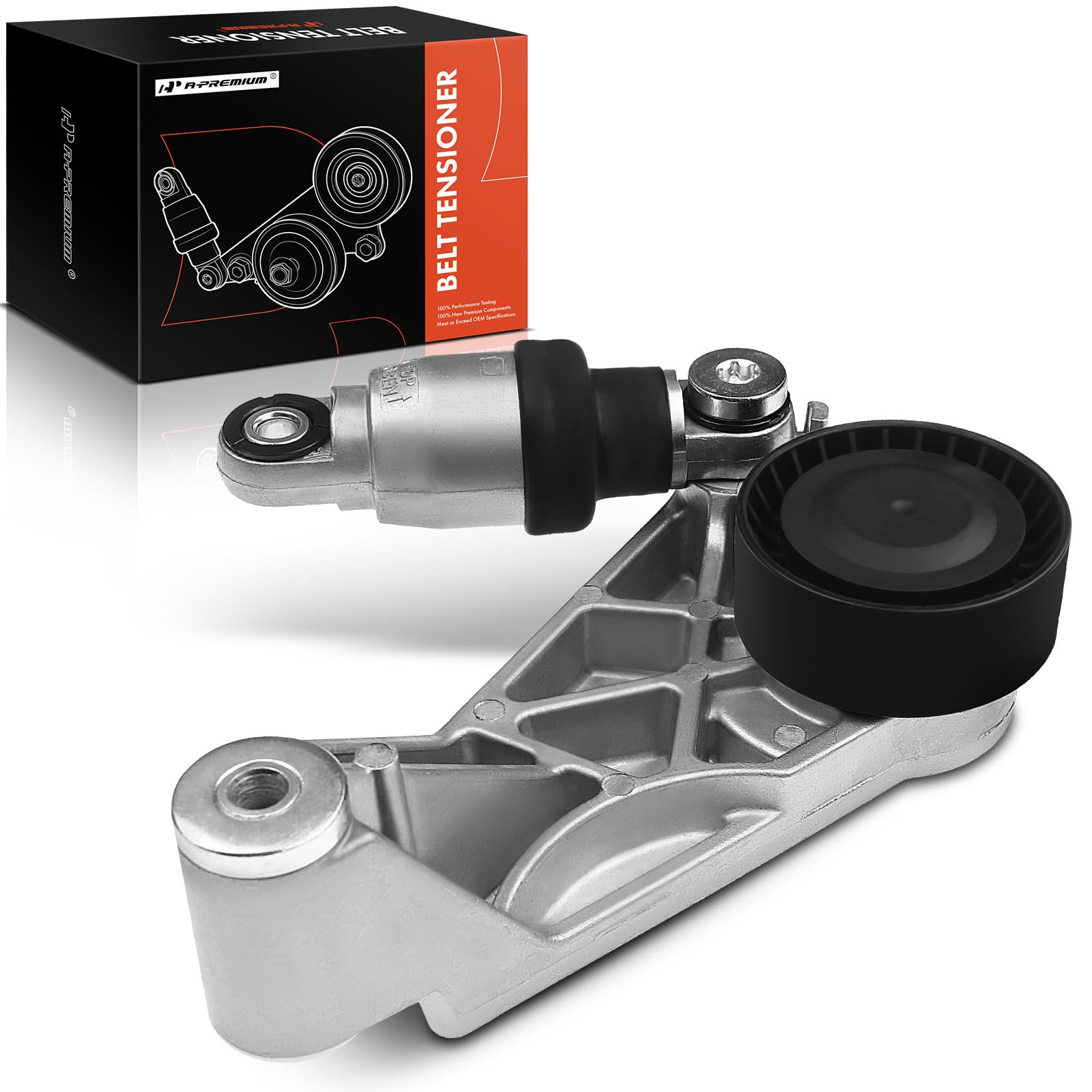 A-Premium Belt Tensioner Assembly with Pulley Compatible with Jeep JK Wrangler 2012 2013 2014 2015 2016 2017 2018 V6 3.6L, Repla
