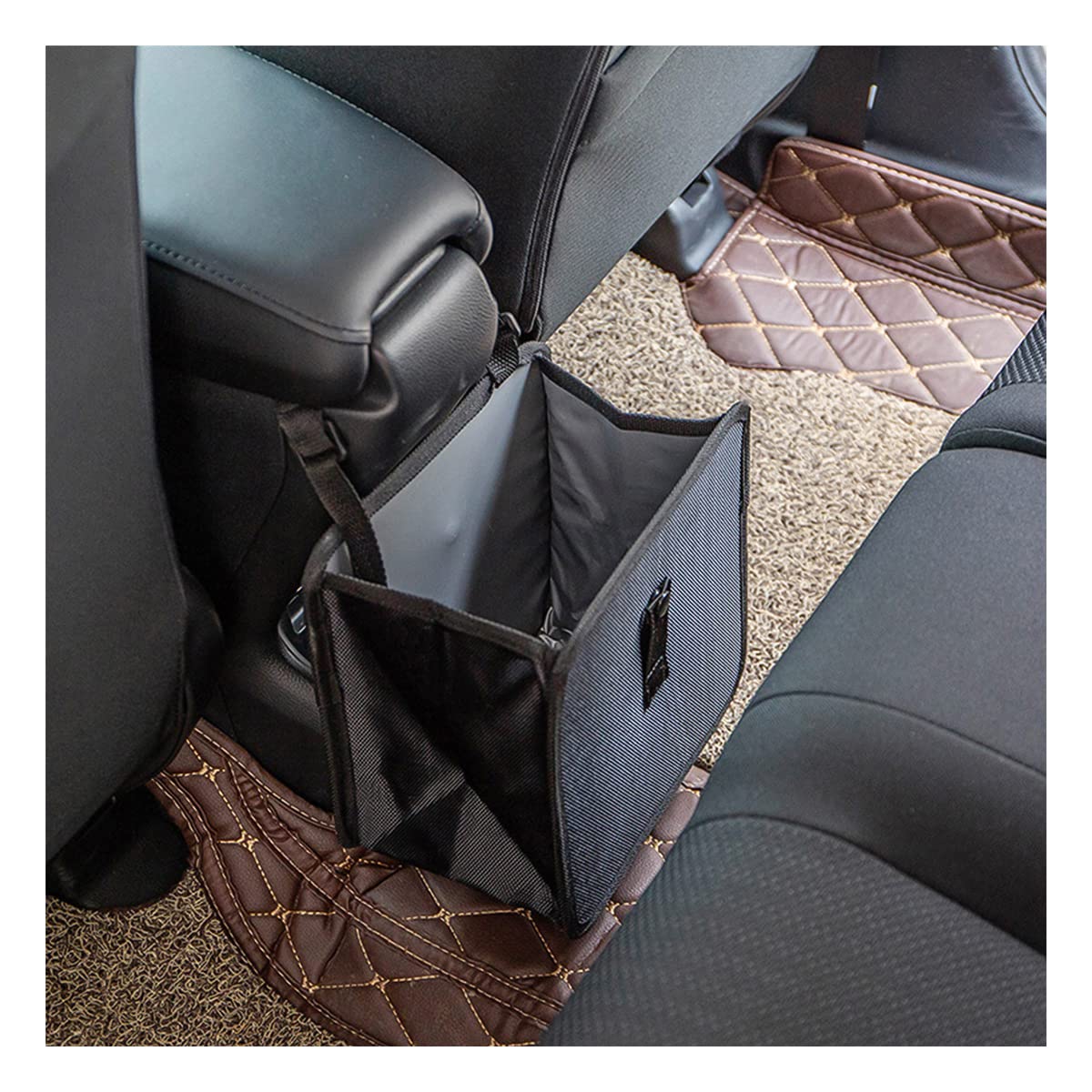 Fekey&Jf Foldable Car Trash Can, Hanging Waterproof Leakproof Trash Can Storage Bag For Car With Large Capacity, Car Interior Ac
