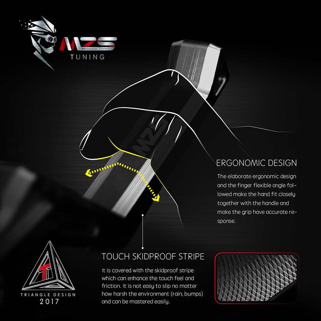 Mzs Black Motorcycle Clutch Brake Levers Short Adjustable Cnc Compatible With Yzf R3 2015-2025 / Yzf R25 2015-2025 / Mt03 2016-2