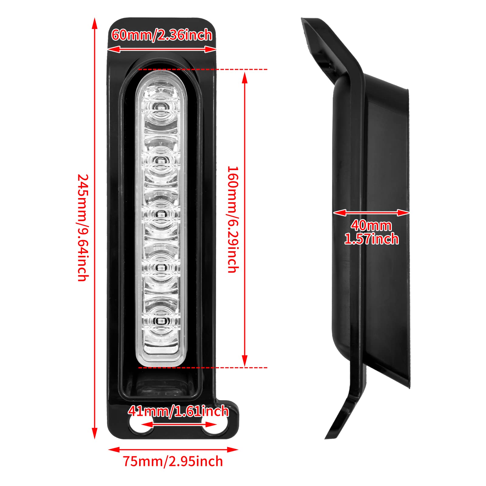 Hdbubalus Rear Fender Light Led Turn Signal Filler Panel Lights For Harley Touring Electra Glide Road King Ultra Limited 2014-2023
