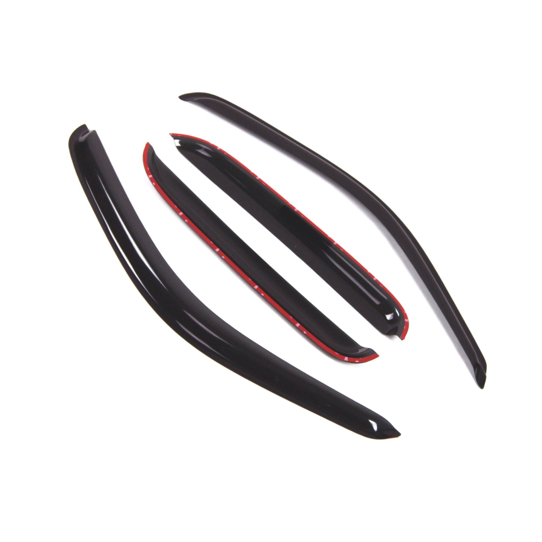 Tuningpros Window Visor Compatible With 2000-2004 Toyota Tacoma Double Cab, Dgwv2-450 Outside Mount Deflector Rain Guard Dark Sm