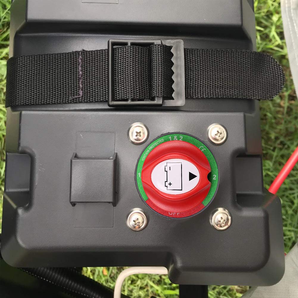 Ampper 1-2-Both-Off Battery Disconnect Switch, 12-48 V Battery Master Cut Shut Off Isolator Switch With Lugs (1-2-Both-Off Kit)
