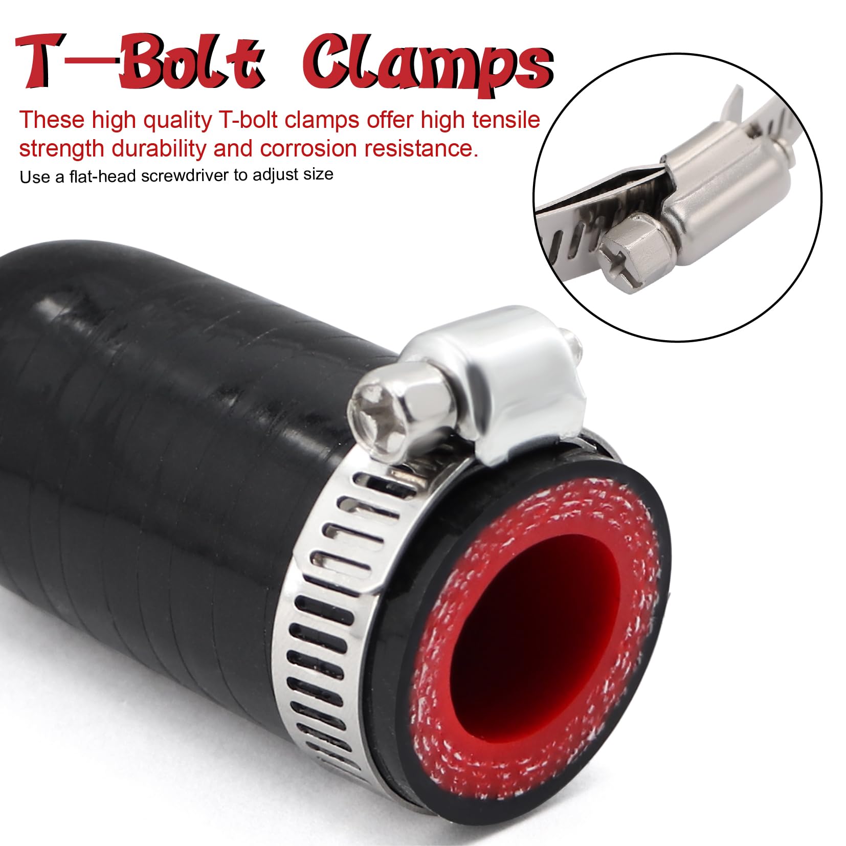 2Pcs High Temperature 4-Ply Reinforced Silicone Hose Cap ID 5/8 Inch(16mm) Hose End Plug for Turbo Bypass Valve/Throttle Body Wa