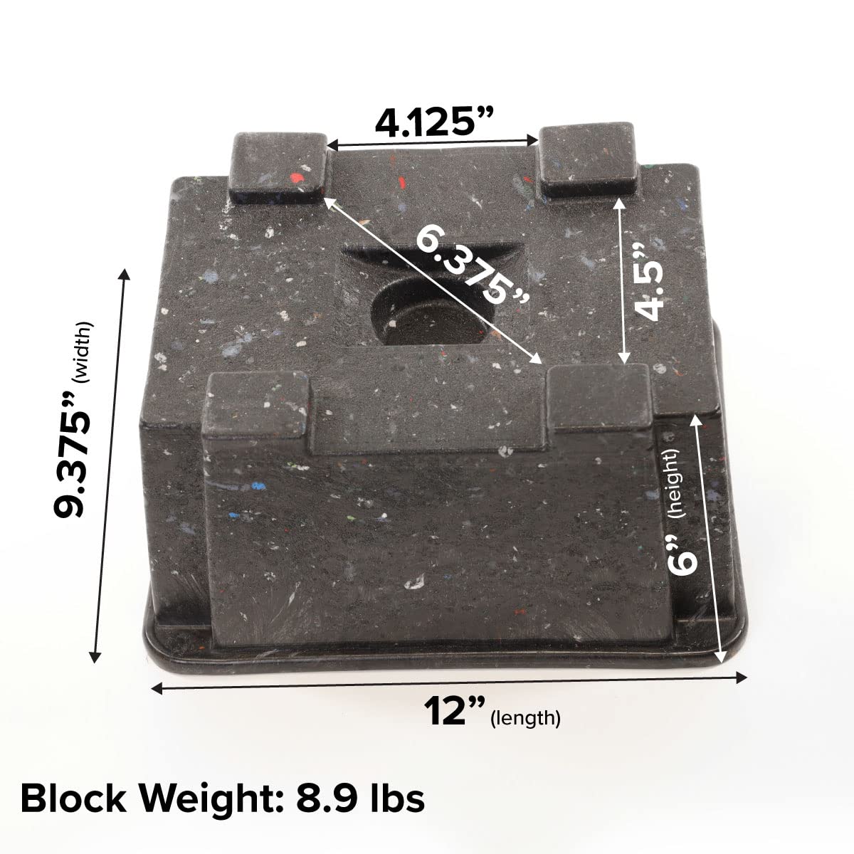 Ox Blox Heavy Duty Trailer Jack Block - Made In Usa - Super Strong And Durable - 100% Recycled Plastic Rv Jack Blocks - Trailers