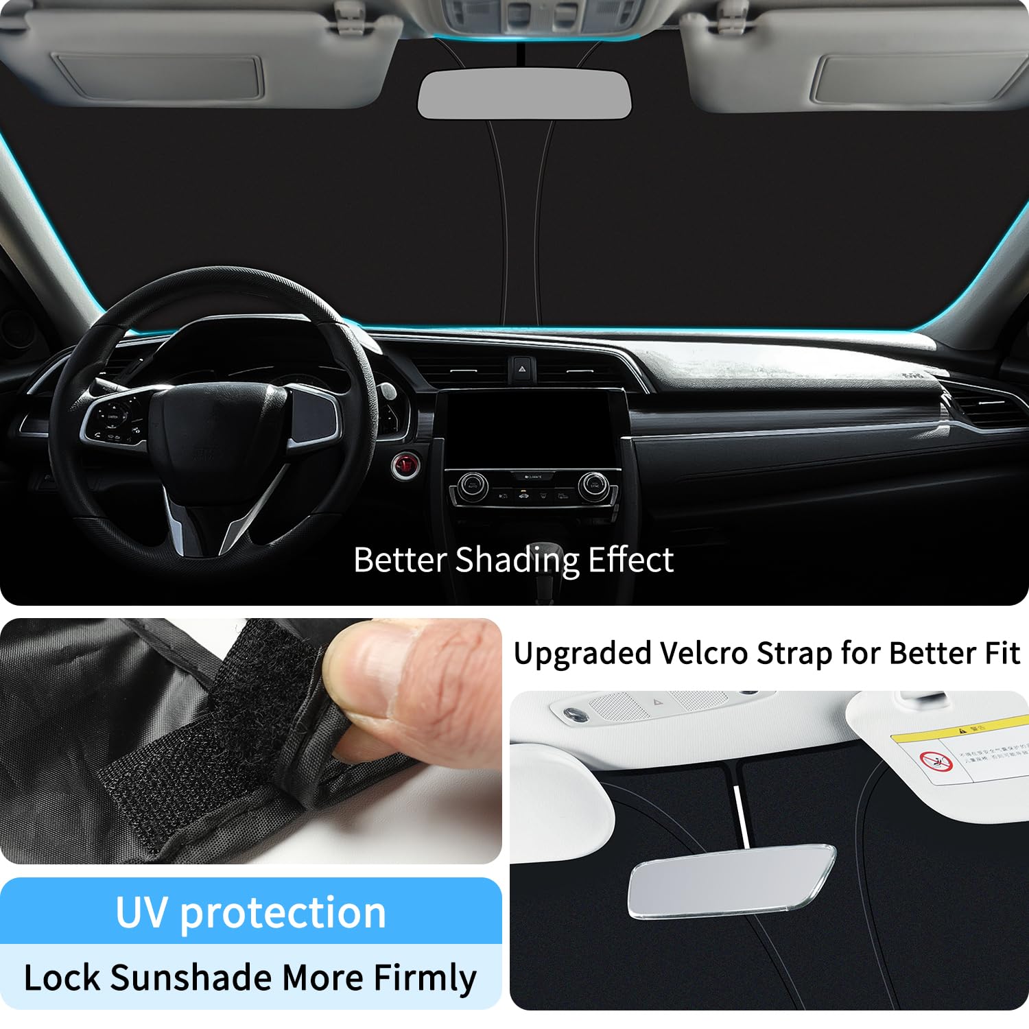 Kboise 2025 Upgrade Professional Windshield Sun Shade For Toyota 4Runner 2010-2025, Innovative No-Light-Pass Technology For Maxi