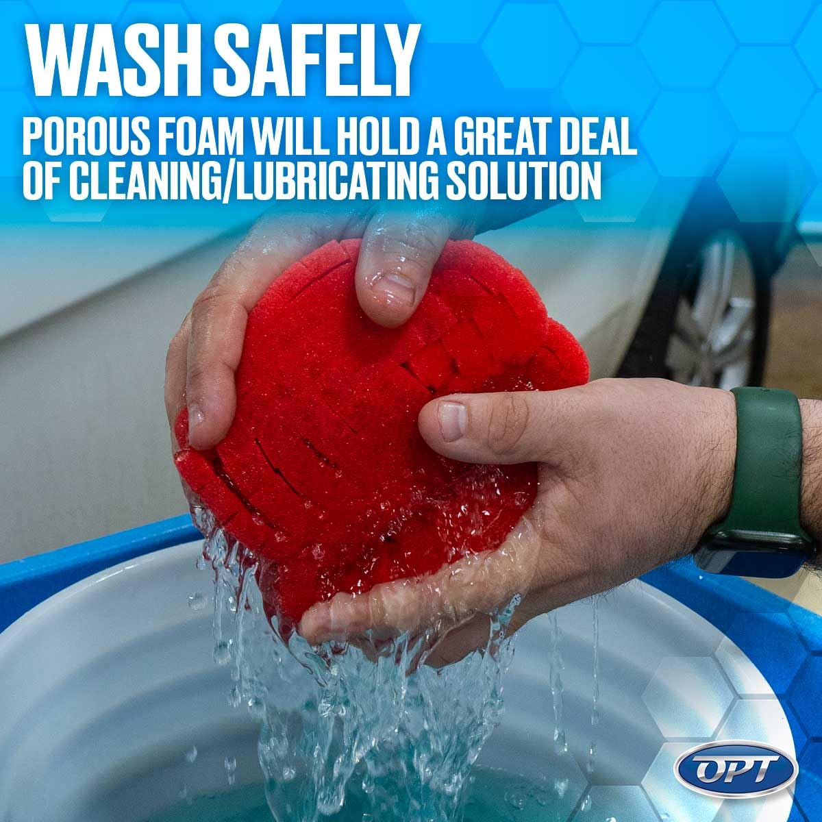 Optimum Big Red Sponge, Foam, 1 Pack, Model 22516 - Ideal for Cleaning and Scrubbing