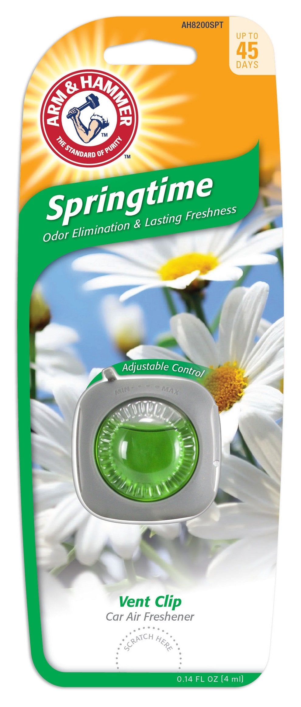 Arm & Hammer AH8200SPT Vent Clip Air Freshener, Springtime, 1 Pack
