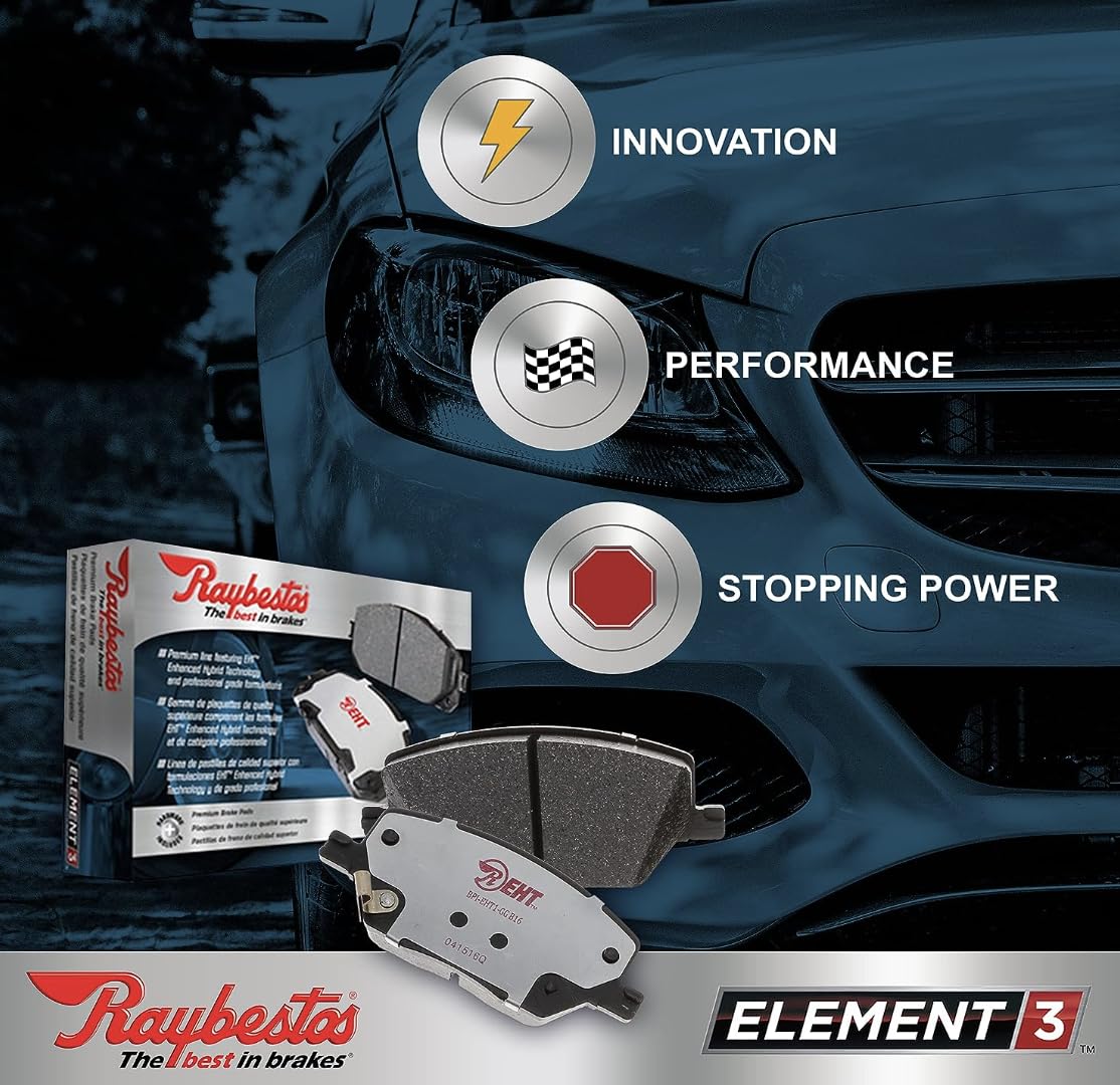 Raybestos Element3 Eht Automotive Replacement Front Brake Pad Set For Selected 2018-2022 Buick Encore, 2018-2022 Chevrolet Trax