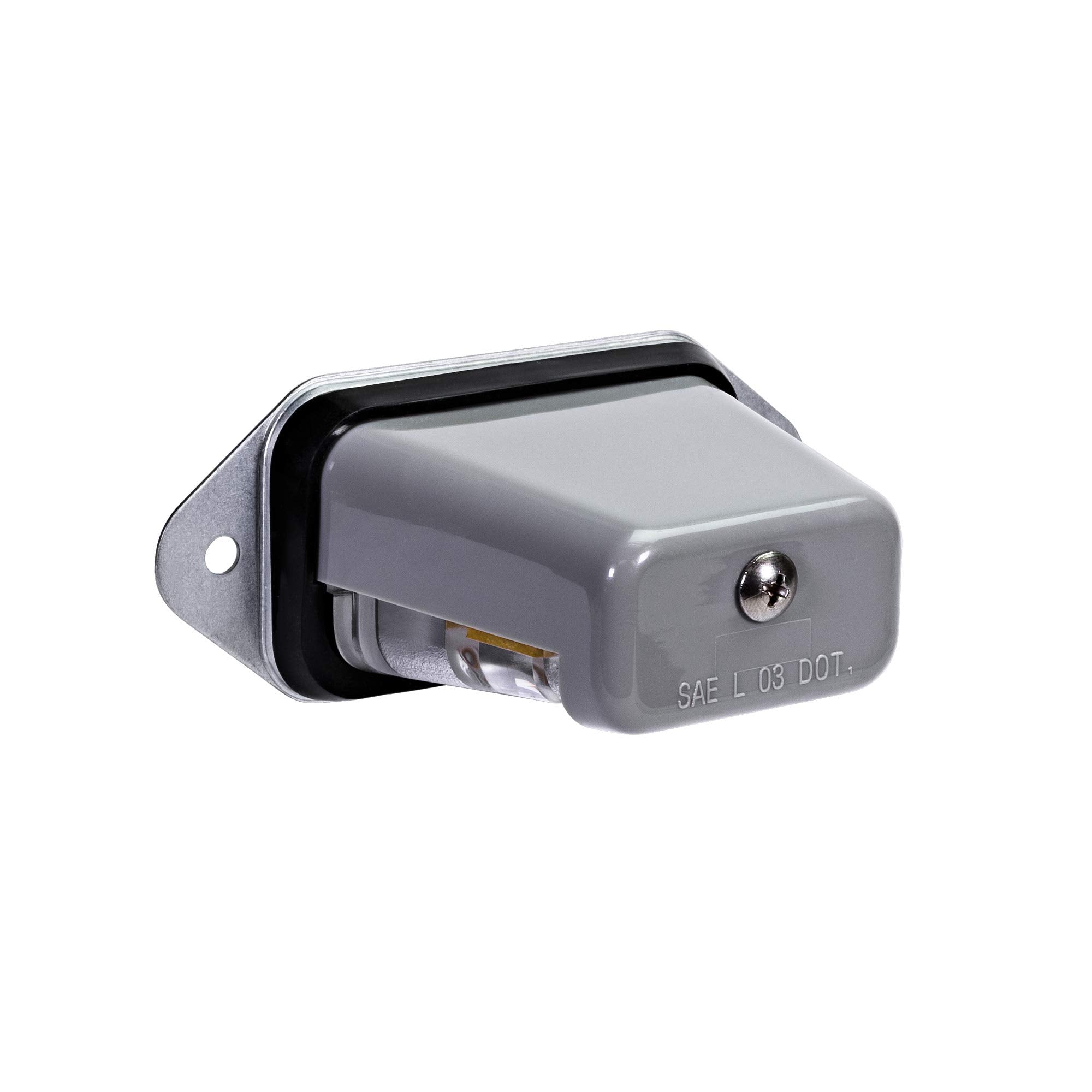 Led License Plate Trailer Light [Surface Mount] [Dot Fmvss 108] [Sae L] [Gray-Finish] [Waterproof] [12V Dc] License Tag Lights F