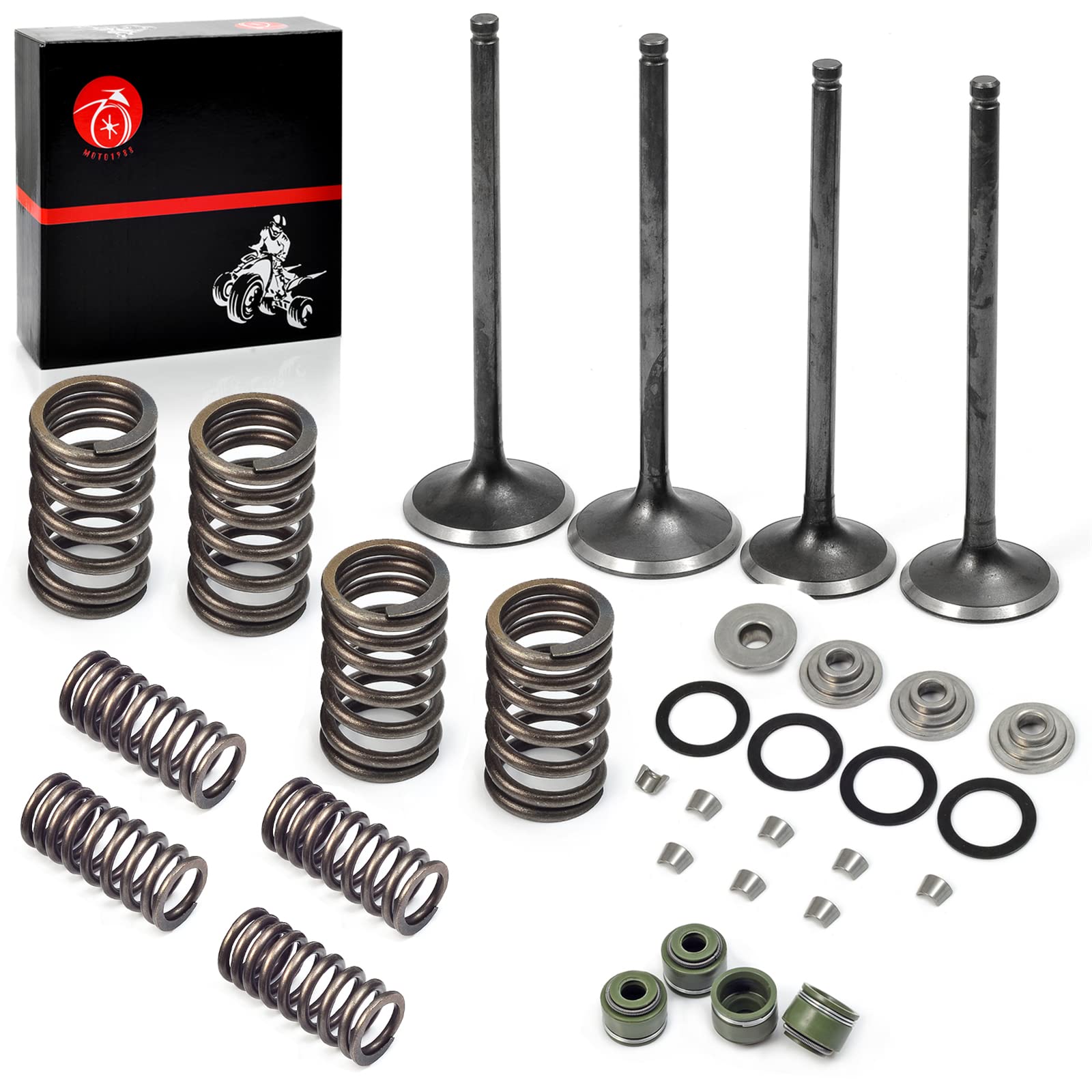 Intake Exhaust Valve Seal Spring Kit For Honda Trx400Ex Trx400X Xr400R 400Ex 400X 2X4 1999-2014