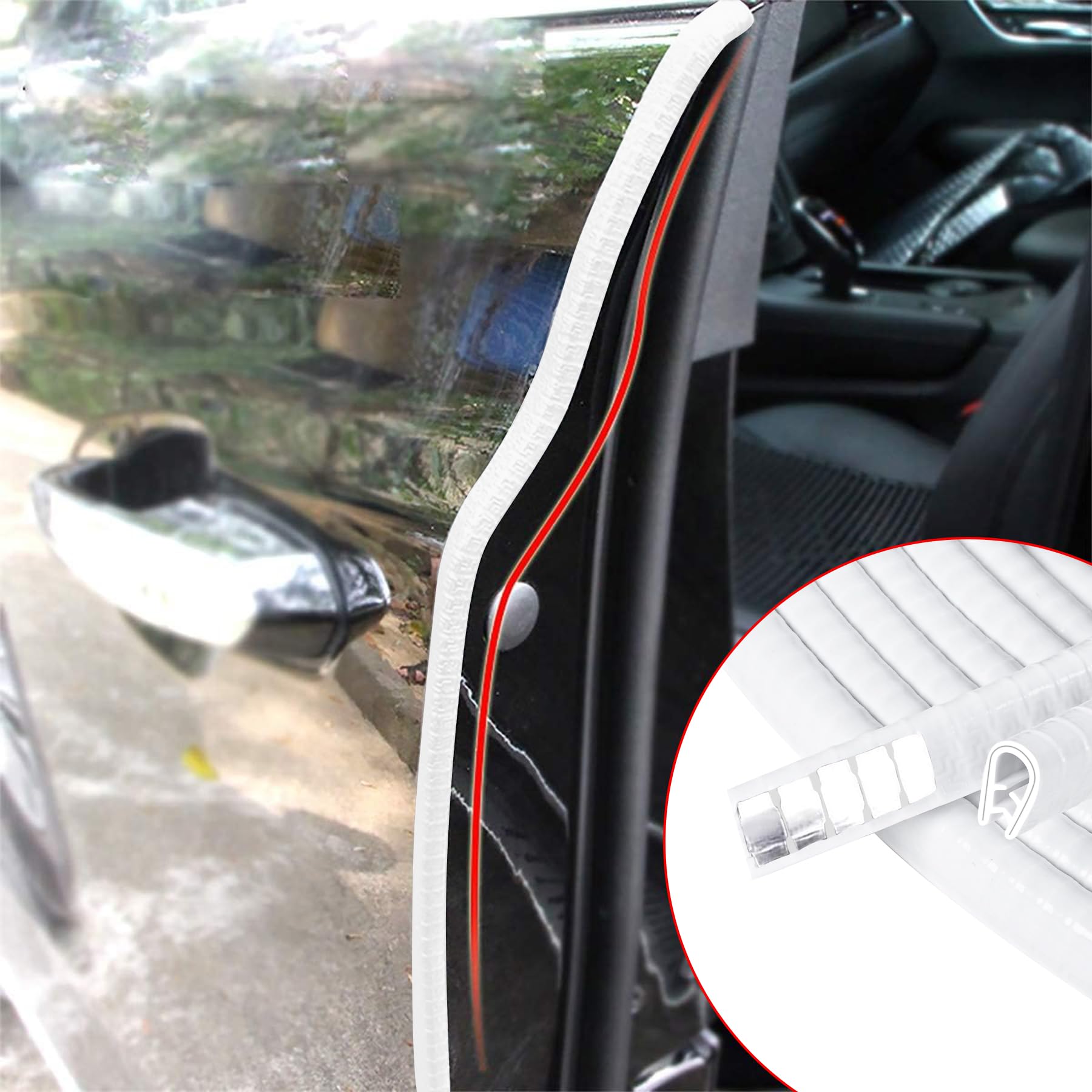 33Ft(10M) Long Car Door Edge Guards,U Shape Edge Trim Rubber Seal Protector Rubber Car Door Protector Car Protection Door Edge A