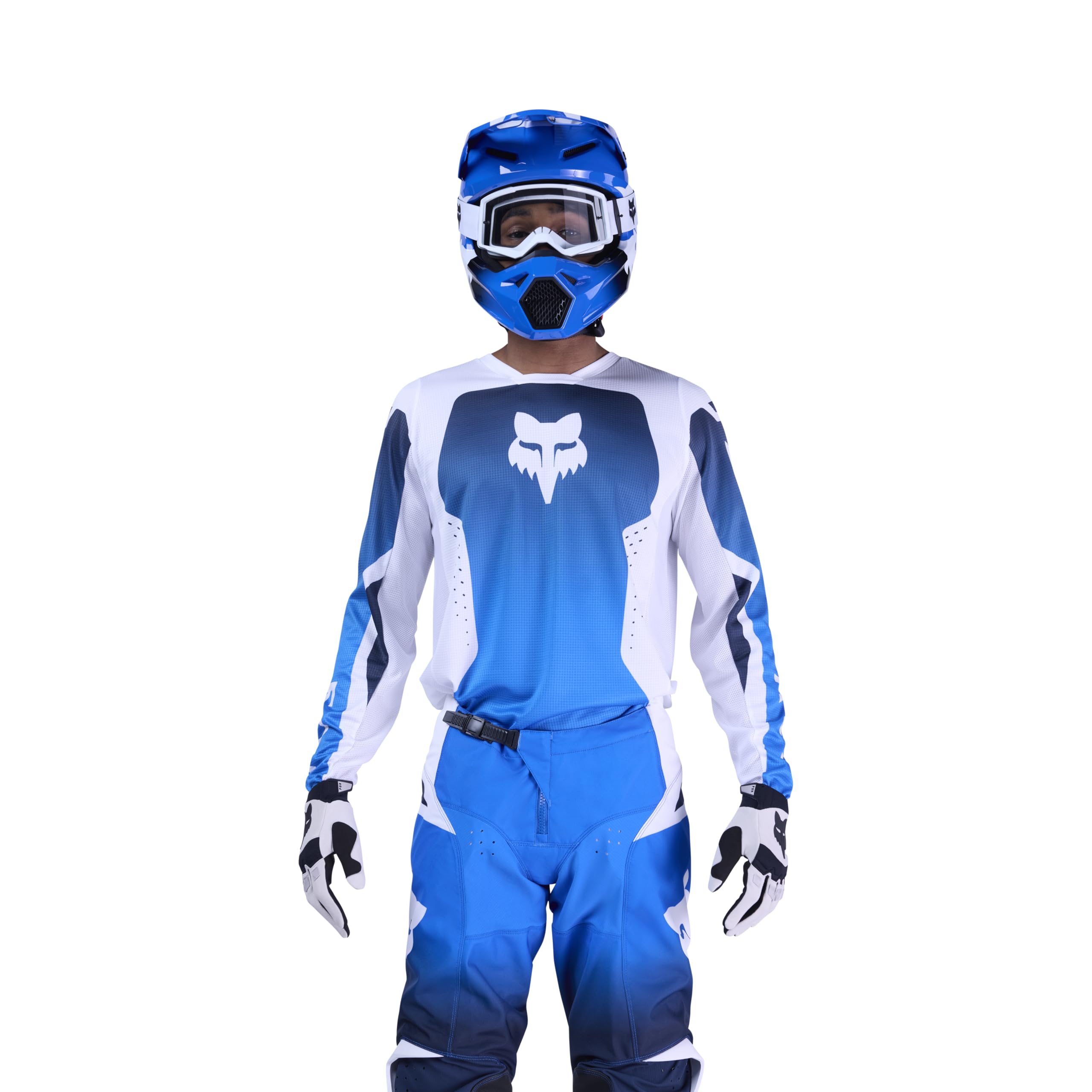 Fox Racing Mens 180 Shield Motocross Dirt Bike Jersey, Blue, X-Large