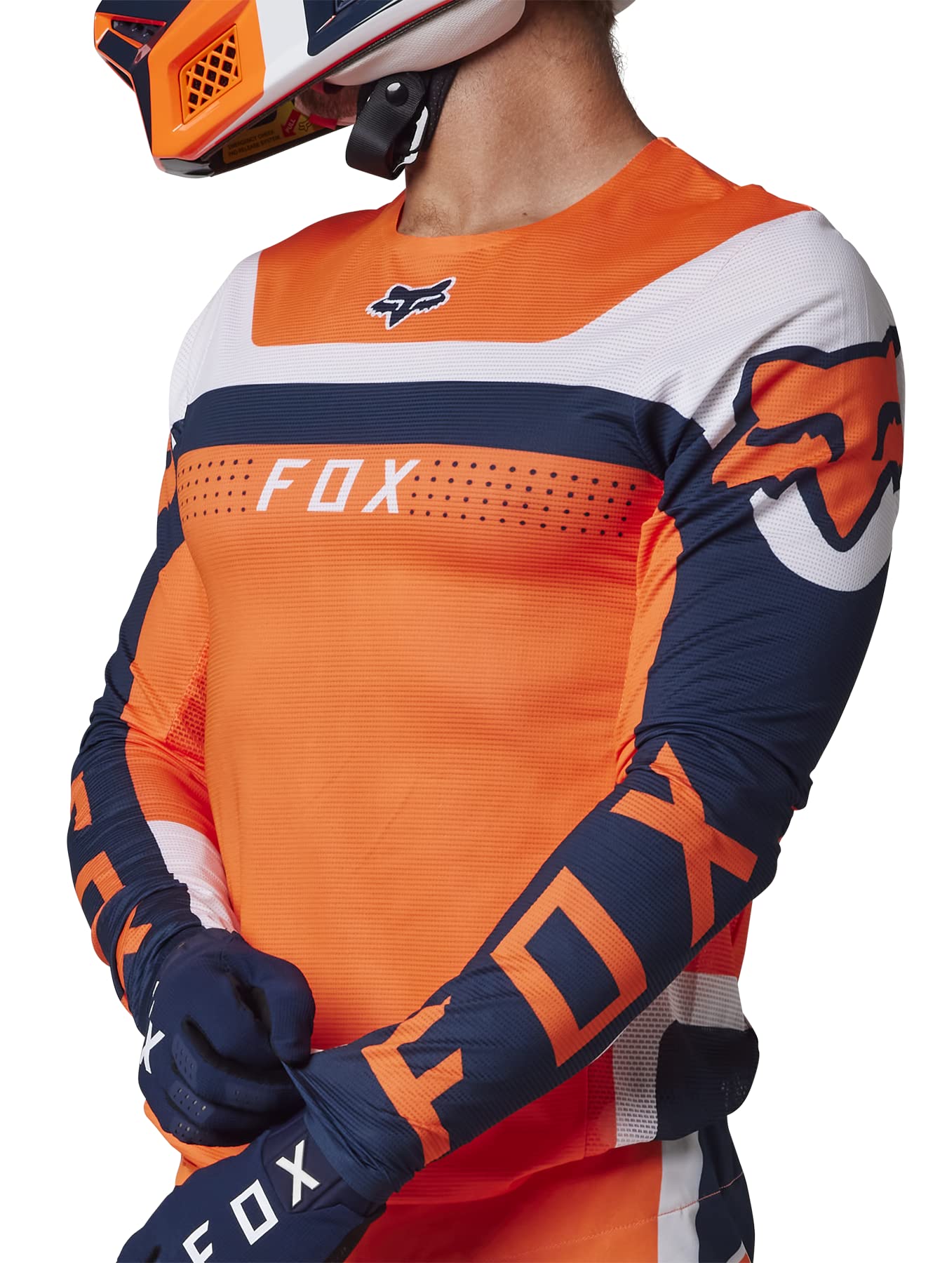 Fox Racing FLEXAIR EFEKT Motocross Jersey - Small, Fluorescent Orange, Polyester, Model 29603-824