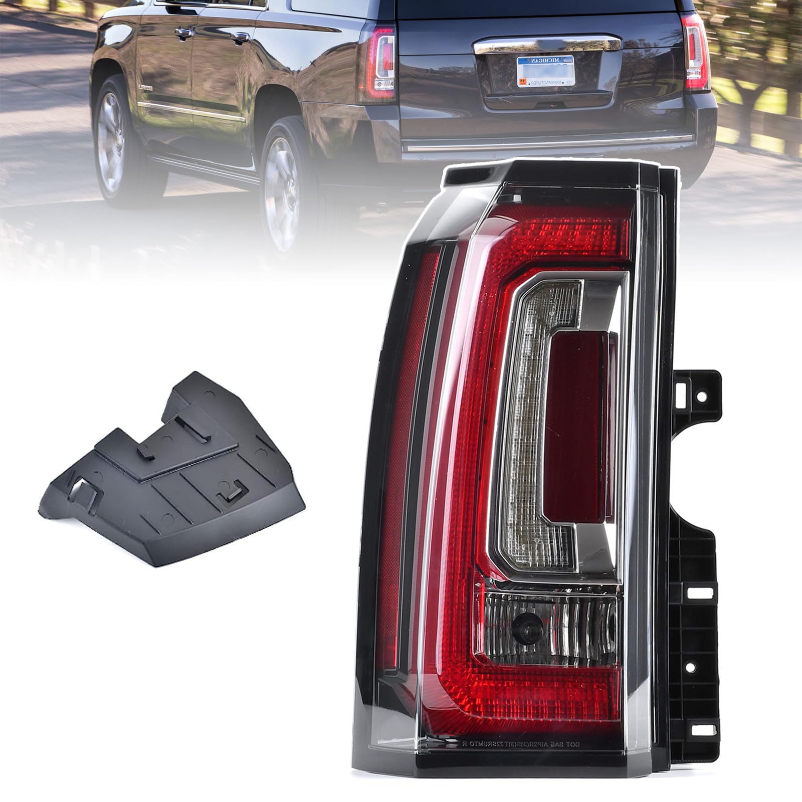 Goopool Tail Lights Assembly Compatible With Gmc Yukon/Yukon Xl 2015 2016 2017 2018 2019 2020 Left Driver Side Led Lens Tailligh