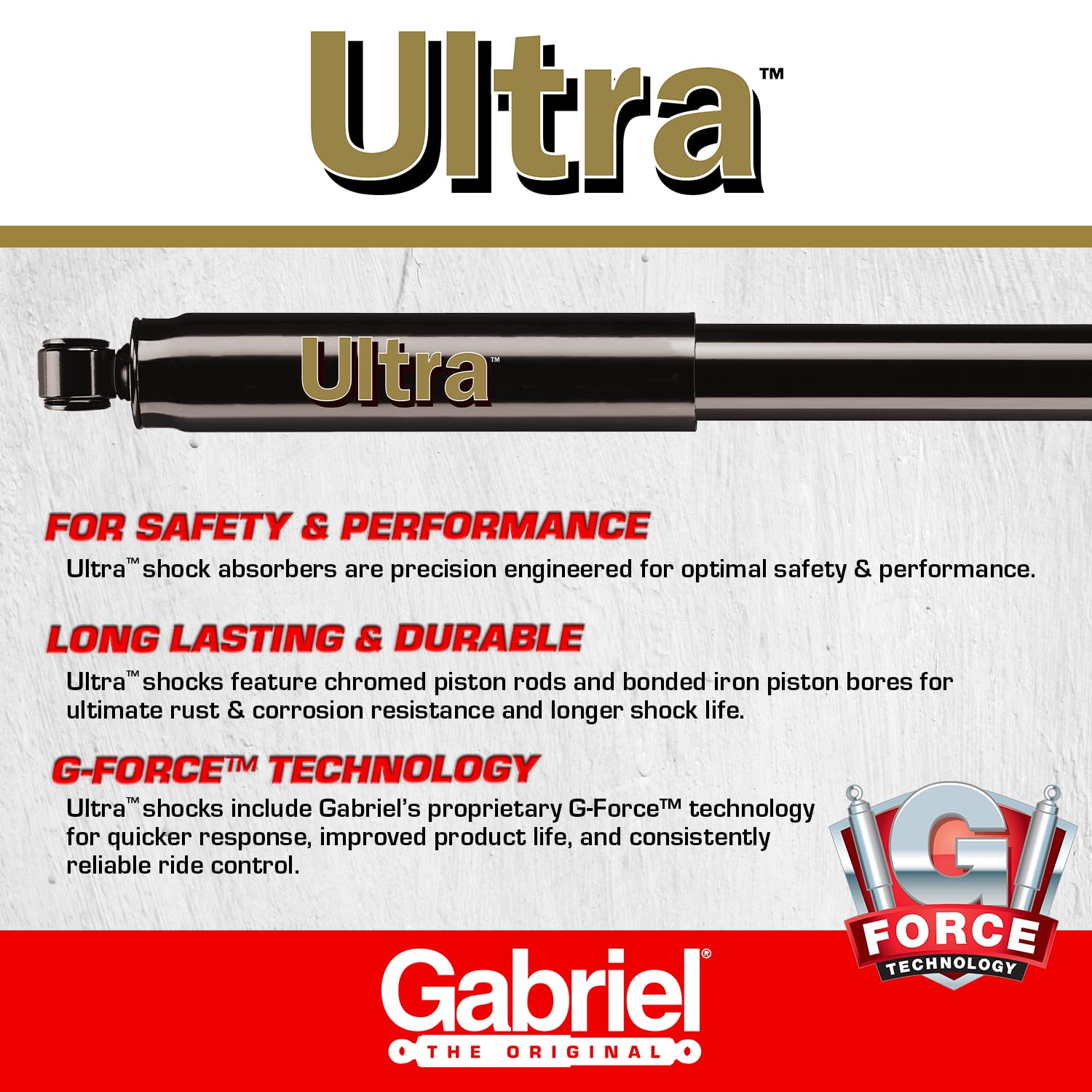 Gabriel 69903 Ultra Rear Shock Absorbers For 95-99 Bmw 318Ti (1 Pack)