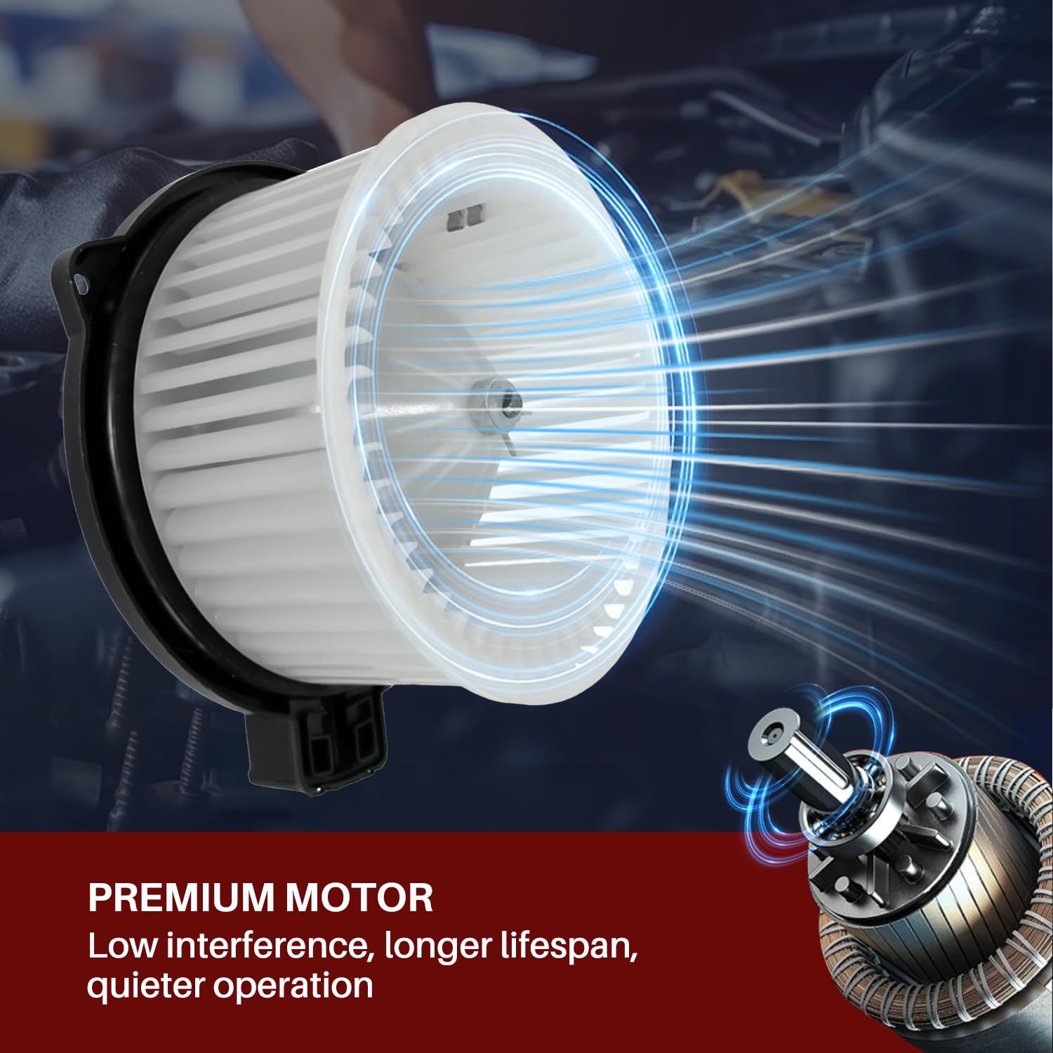 Aspligo 700296 Ac Heater Blower Motor Fan Front Fit For Mazda 3 L4 2.0L-2.5L 2014-2018