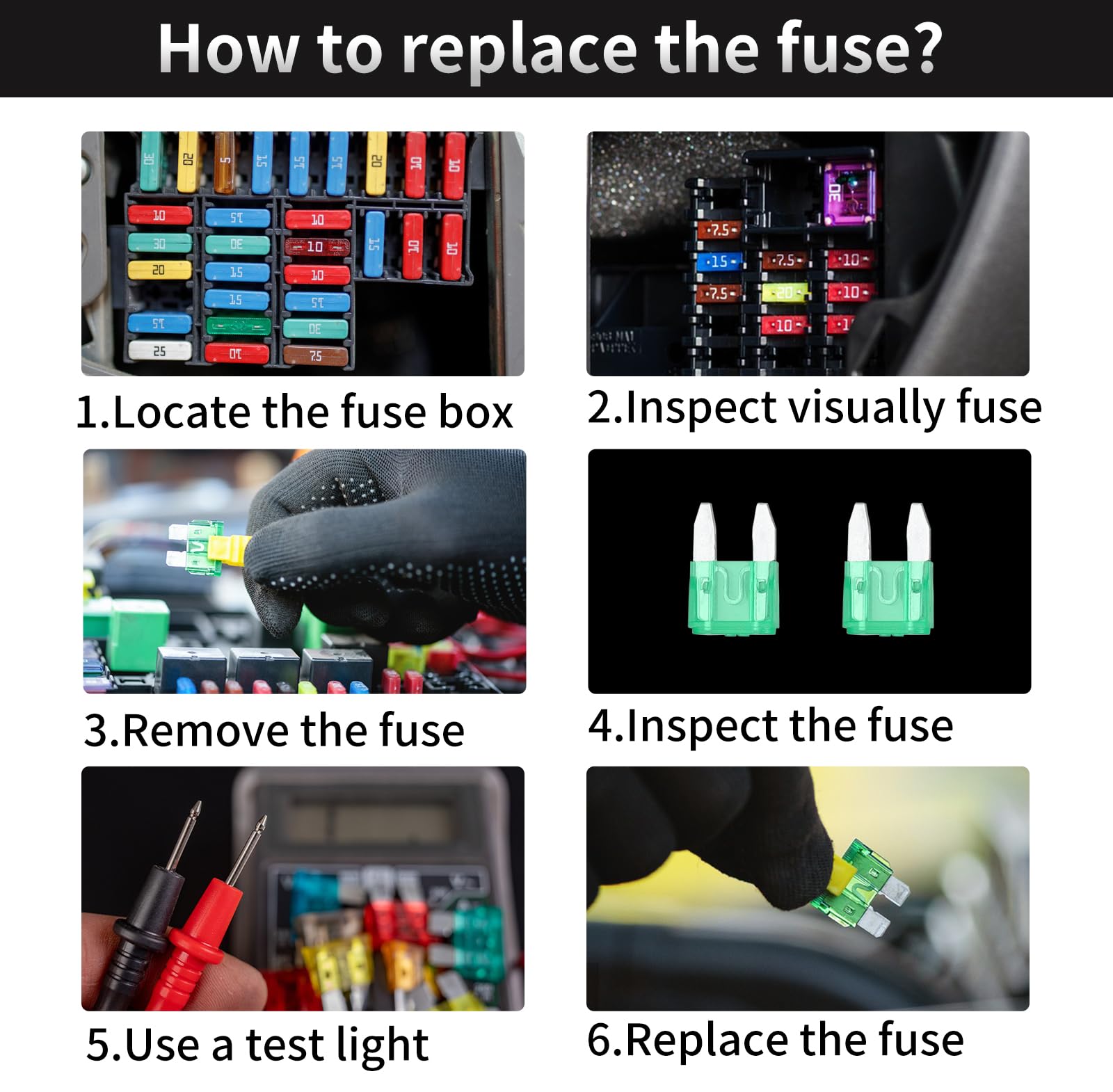 Xjlsgxusg 80Pcs 2Amp Mini Car Fuses, Blade Fuse Assortment Kit For Car, Marine, Truck, Rv Fuse Replacement