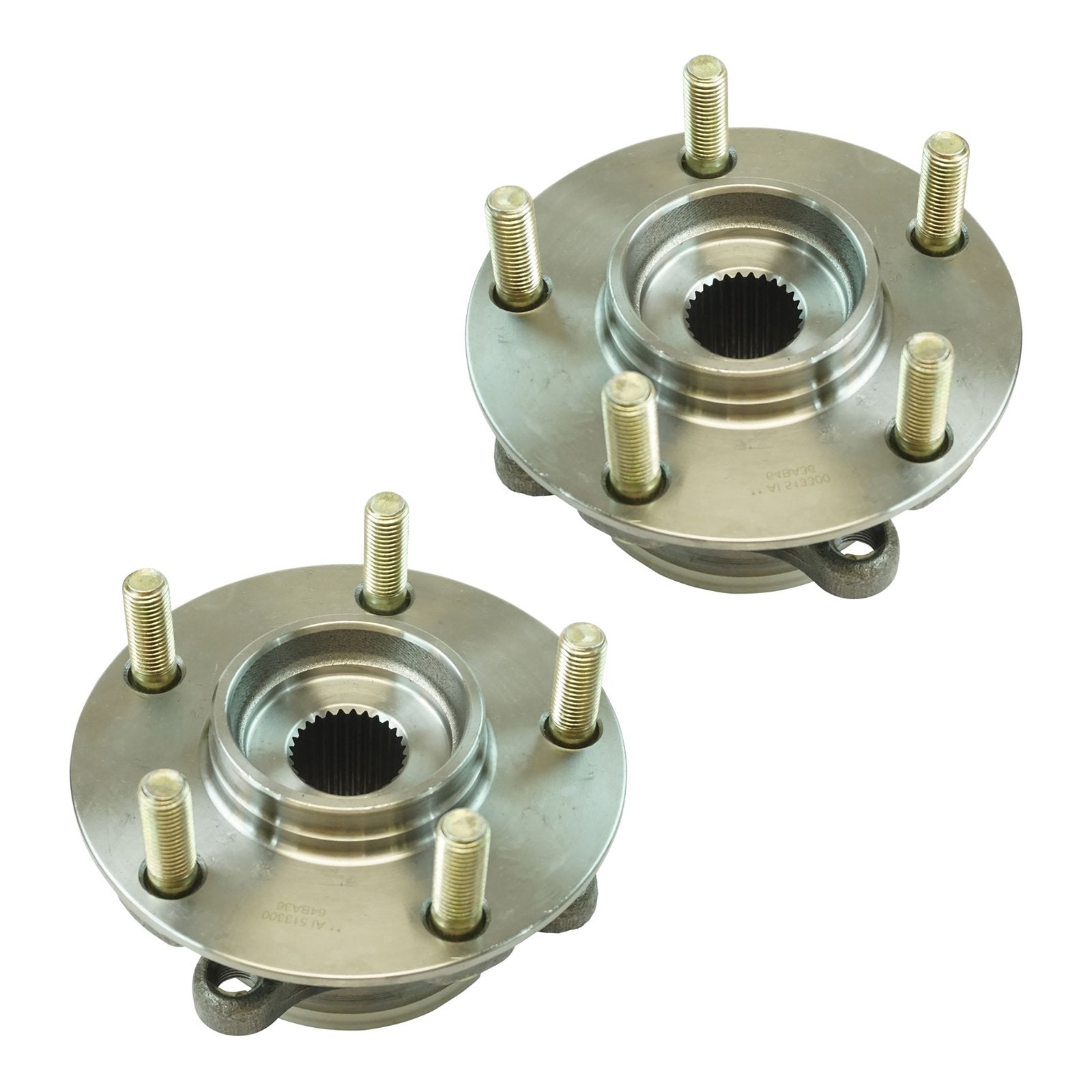 Trq Front Wheel Hub Bearings Assembly Set Compatible With 2008-2015 Mitsubishi Lancer