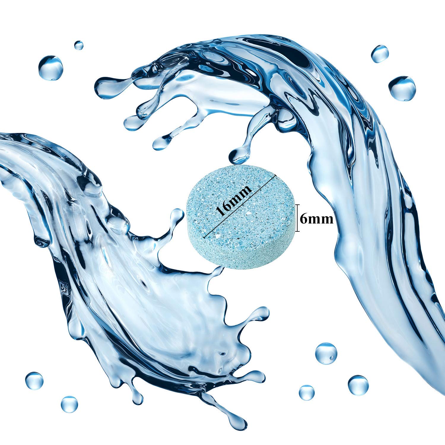 Boao Car Windshield Glass Cleaning Tablets - 100 Effervescent Washer Tablets for Auto & Home Use