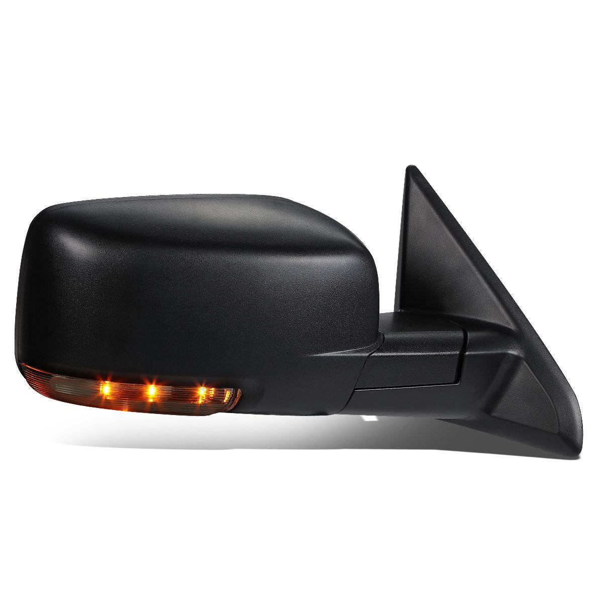 DNA Motoring TWM037OET888BKR Right Passenger Side Powered Heated Defroster Towing Mirror W/Turn Signal+Puddle Light Compati