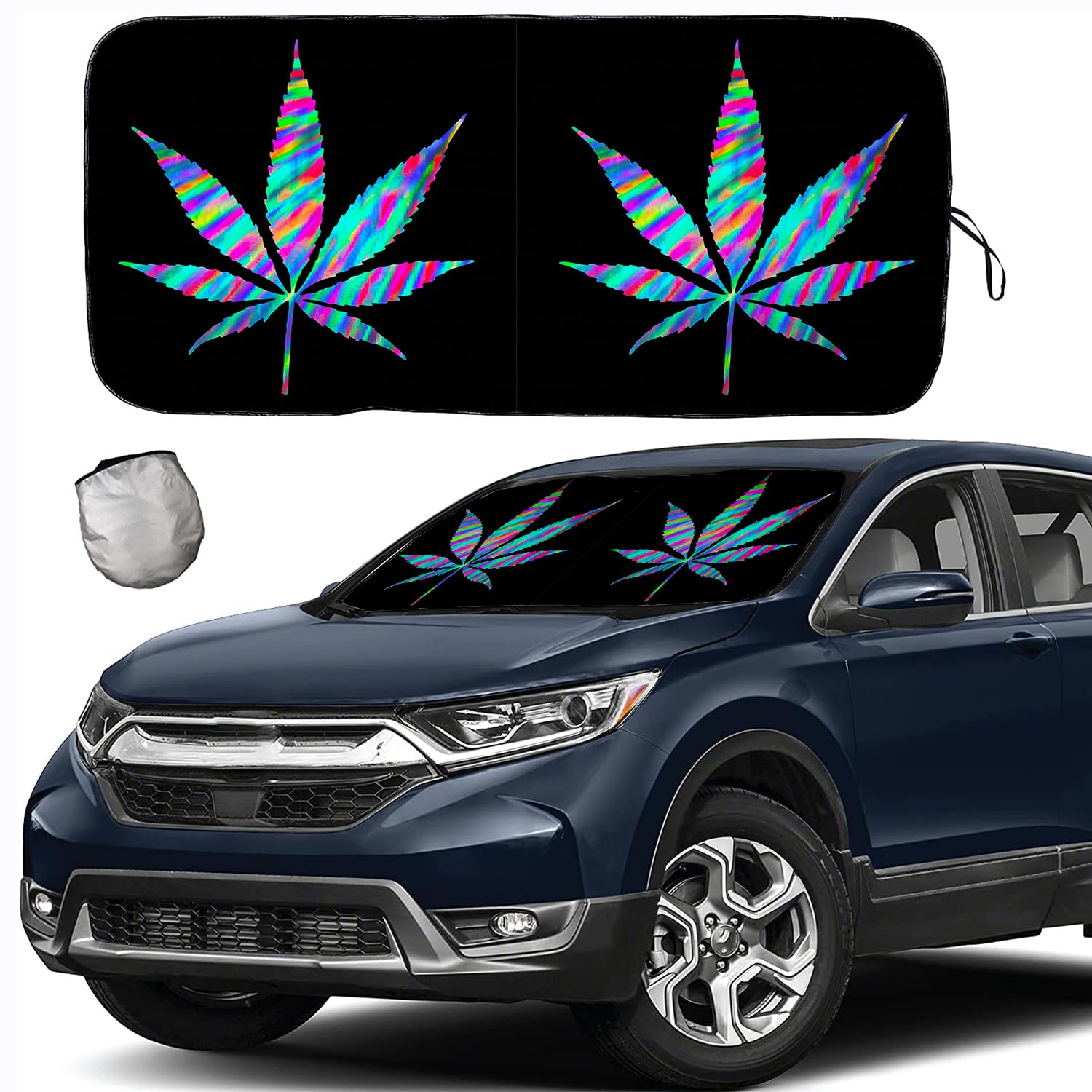 [2025 Upgrade] Maple Leaf Windshield Sun Shades, Sunshade For Car Suv Truck, Keep The Vehicle Cool,Easy To Use Protect The Vehic