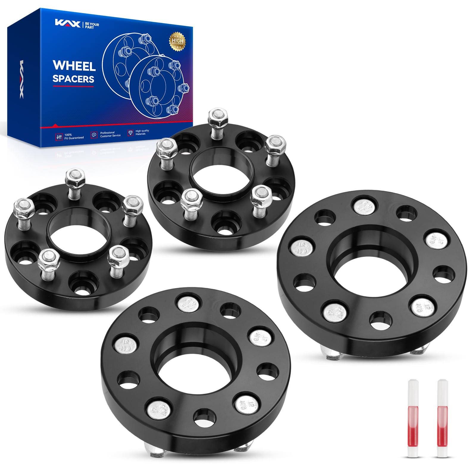 Kax 5X4.5 Wheel Spacers,Forged 5X114.3Mm 25Mm Hub Centric Wheel Spacer Adapters With M12X1.25 Studs66.1 Hub Bore,Fit For 300Zx Z