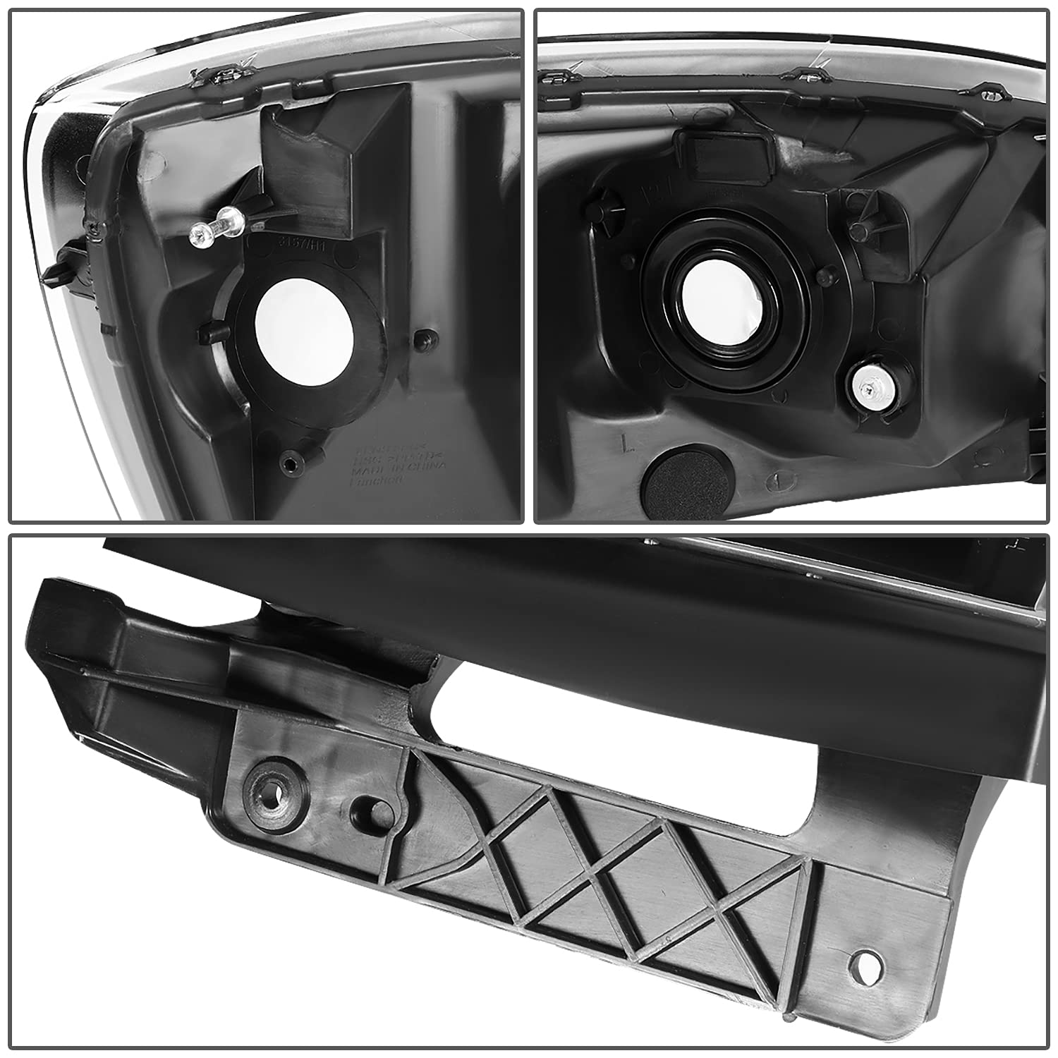 Auto Dynasty Factory Style Headlights Assembly Head Lamps Compatible With Dodge Ram 1500 2500 3500 06-09, Driver And Passenger S