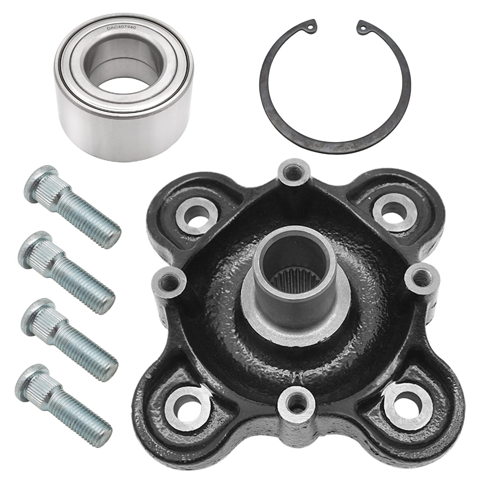 JAVIK Rear Wheel Hub Bearing Kit for Polaris Ranger 900 1000, OEM# 5137431-067, Alloy & Rubber Material