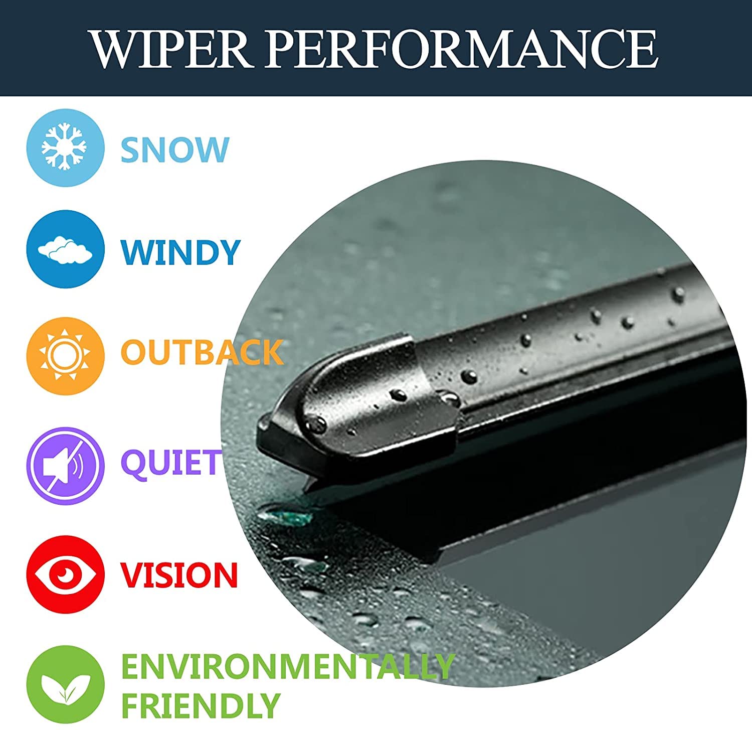 AUTOBOO 26''+20'' Windshield Wipers with 16'' Rear Wiper Blade Replacement for Dodge Grand Caravan 2008-2012 2013 2014 2015 2016