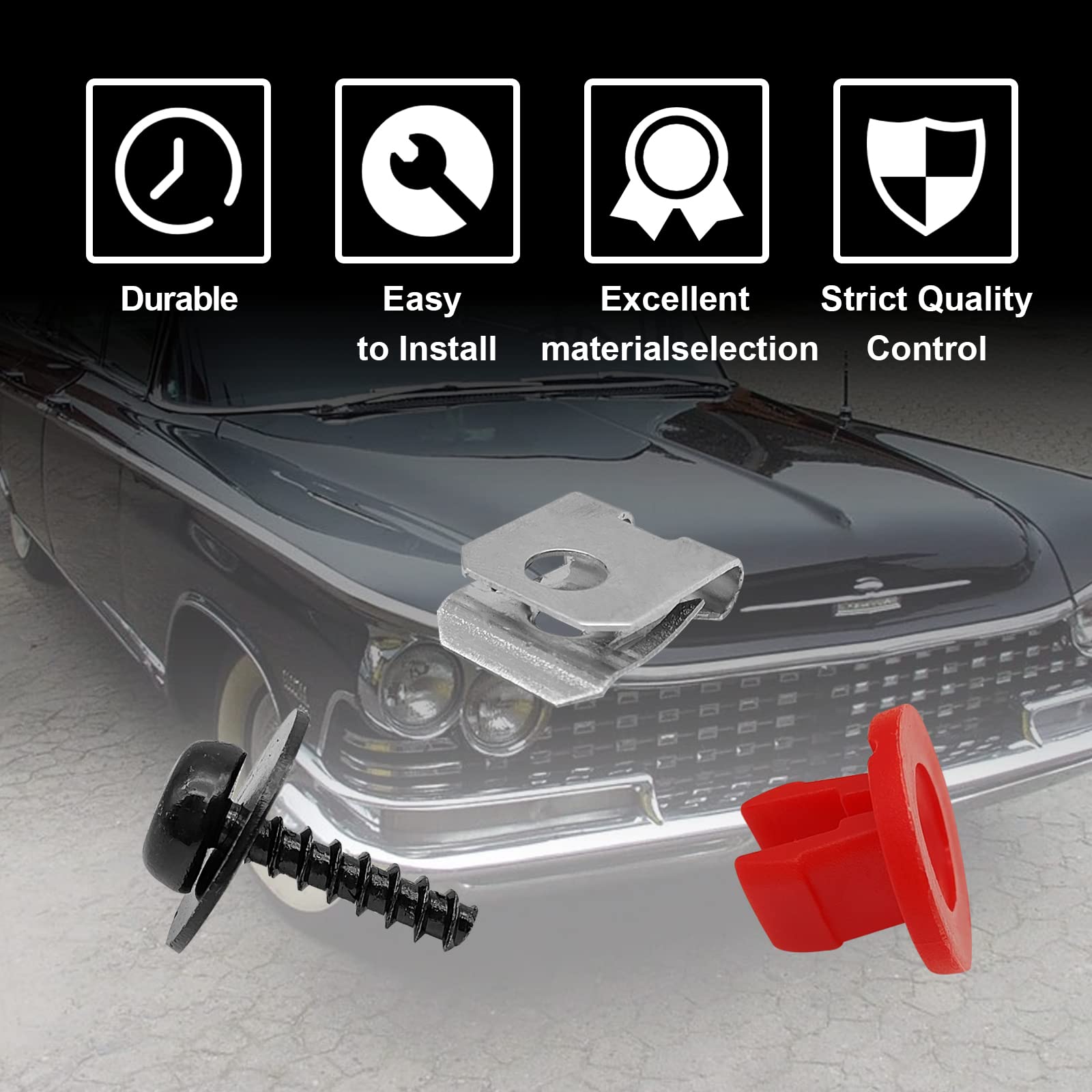 TOPCNOEM 30pcs Engine Splash Shield Guard Screws Kit - T30 Undertray Clips for Lincoln MKC, Ford Focus, Fusion, Escape, Explorer, C-Max, Transit Connect, Red